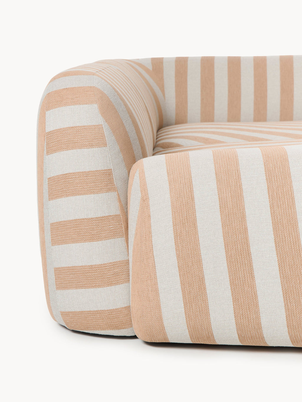 Modulares Gestreiftes Ecksofa Wolke (4-Sitzer)