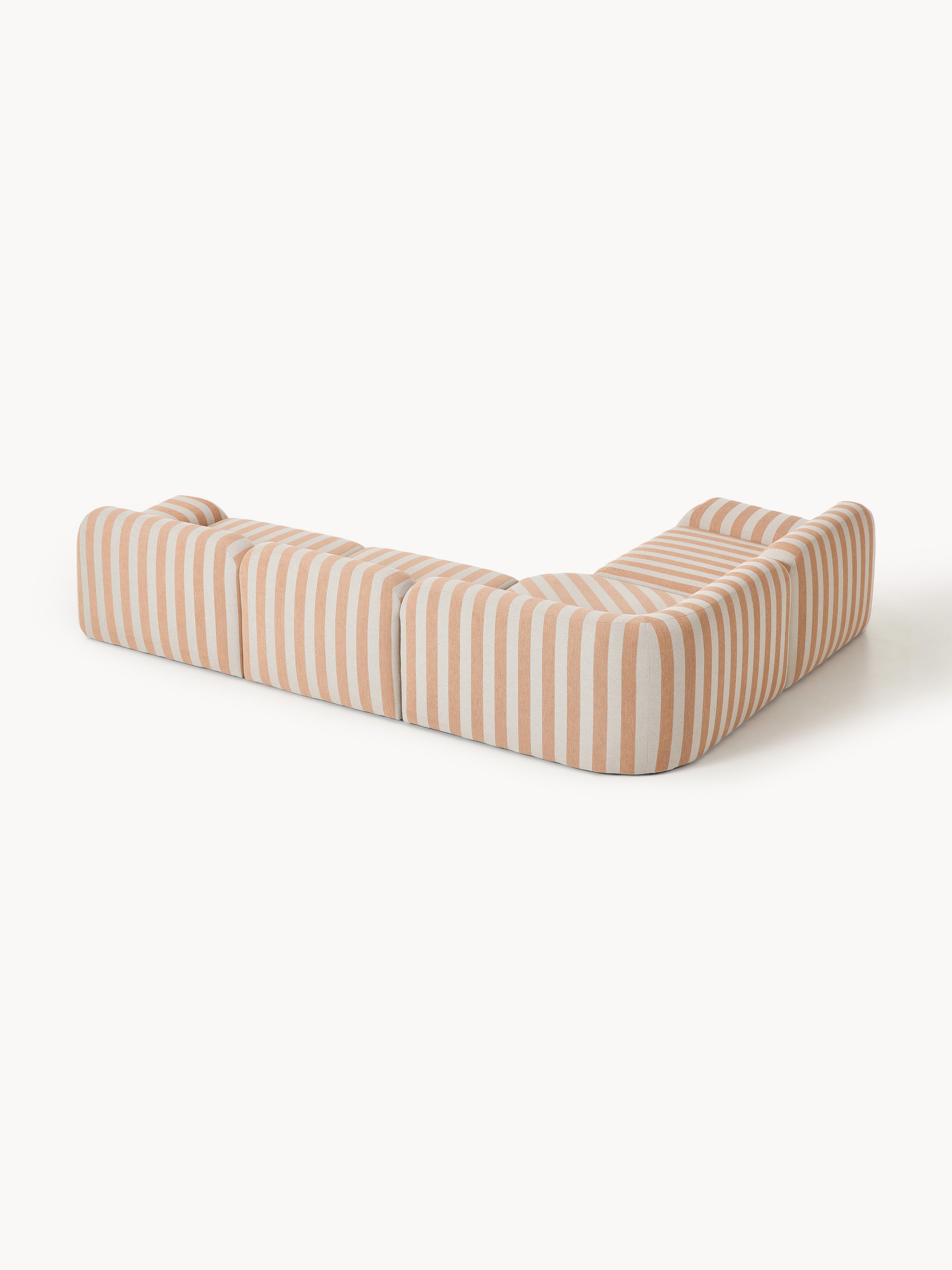 Modulares Gestreiftes Ecksofa Wolke (4-Sitzer)