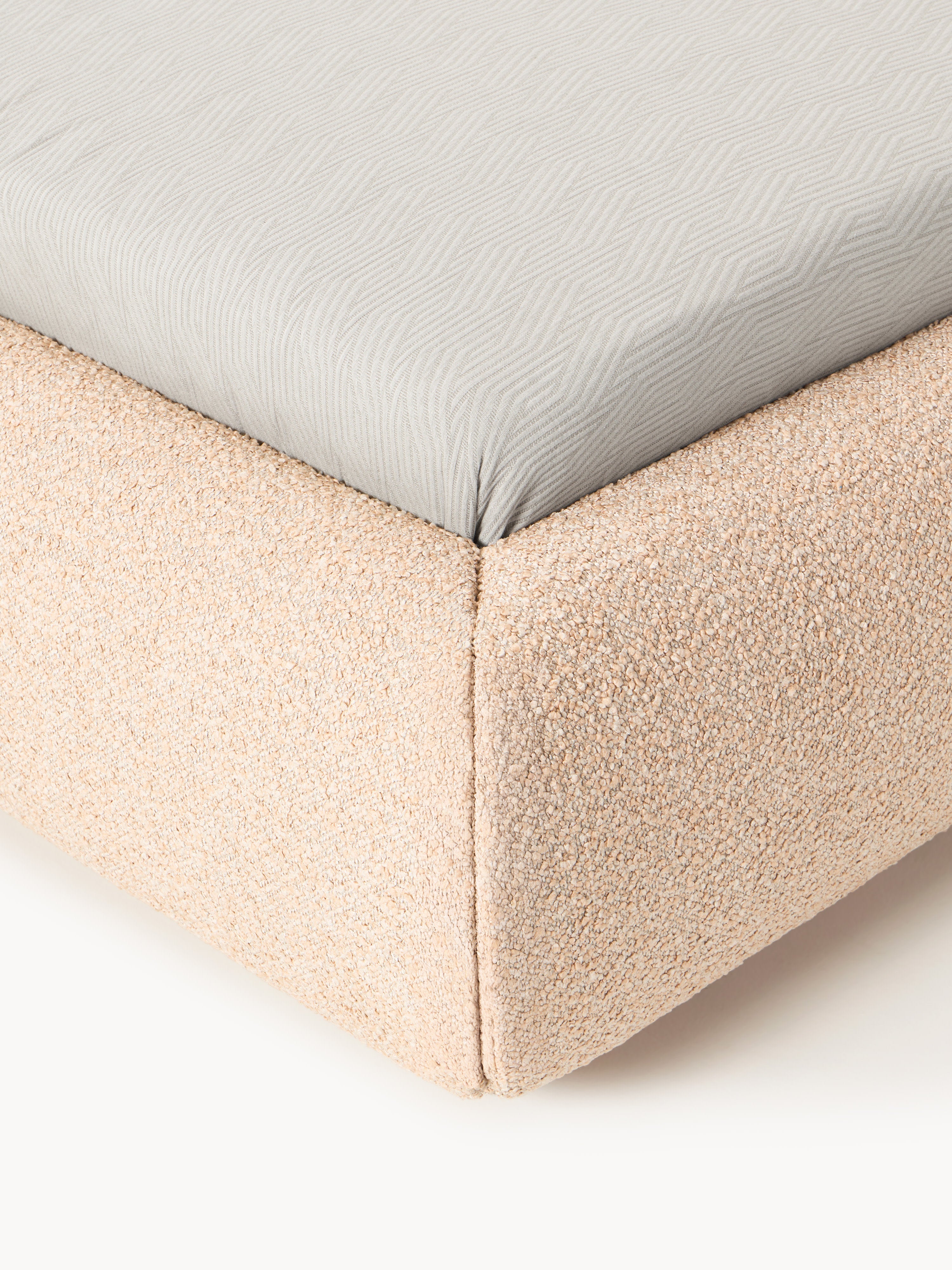 Bouclé-Polster-Einzelbett Alba