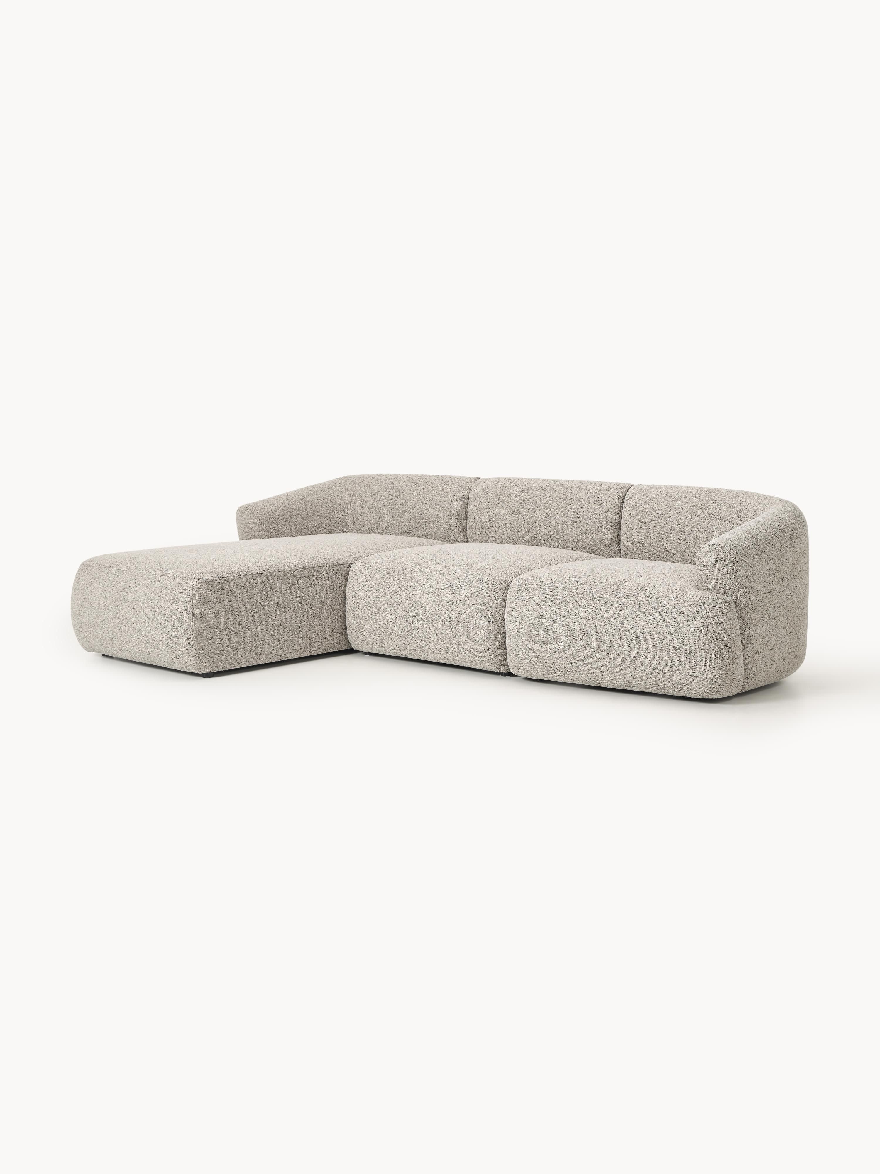 Modulares Bouclé-Ecksofa Sofia (3-Sitzer)