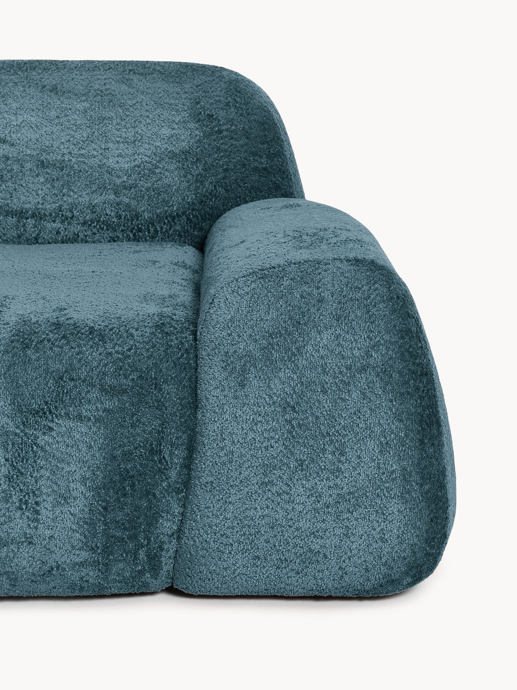 Teddy-Bouclé-Sofa Wolke (2-Sitzer) mit Chaiselongue
