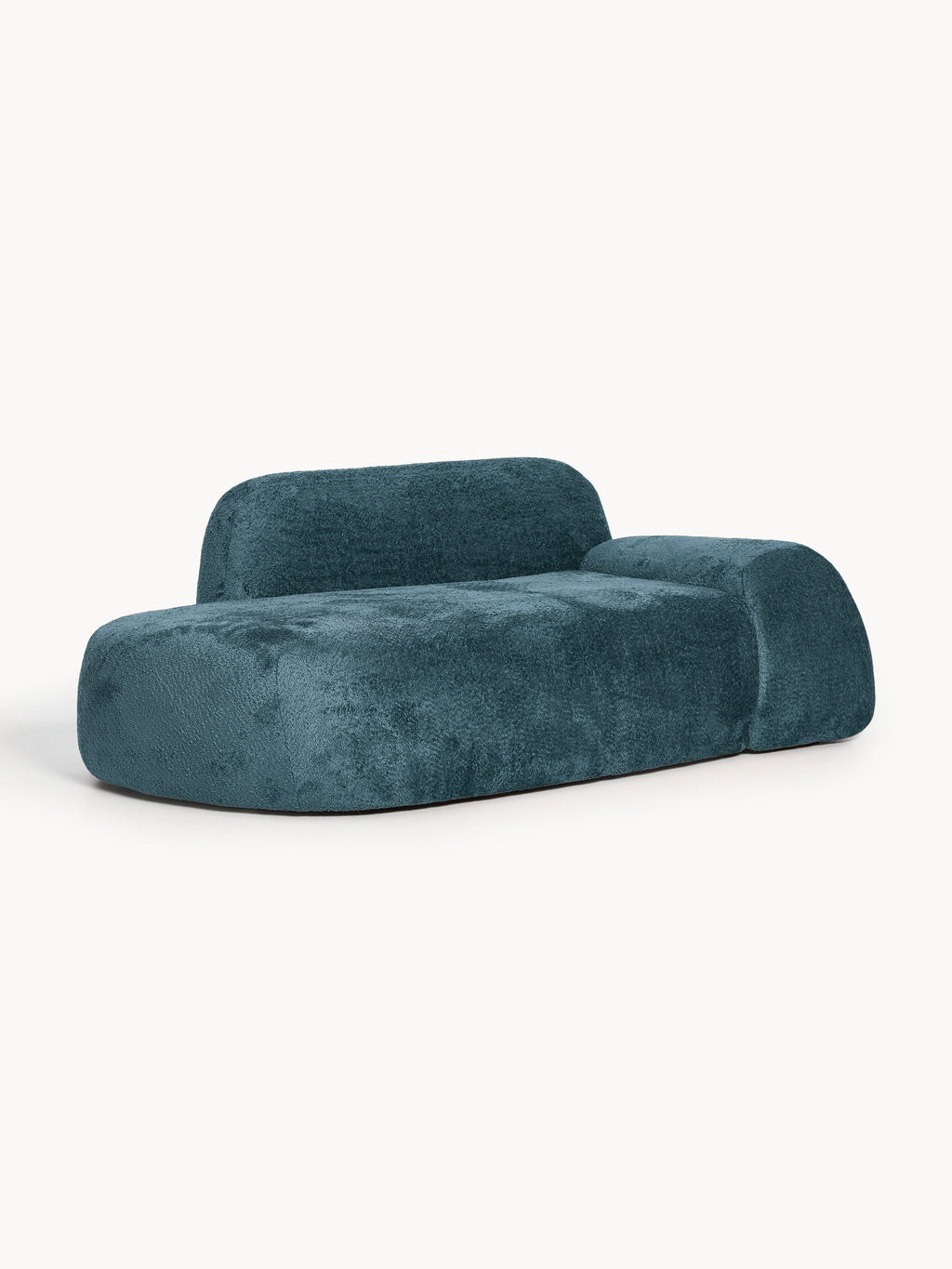 Teddy-Bouclé-Sofa Wolke (2-Sitzer) mit Chaiselongue