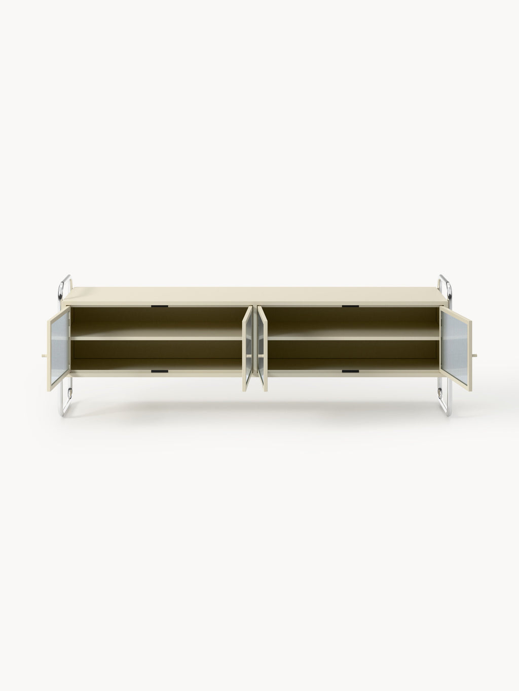 Metall-Lowboard Robyn mit Glas-Front