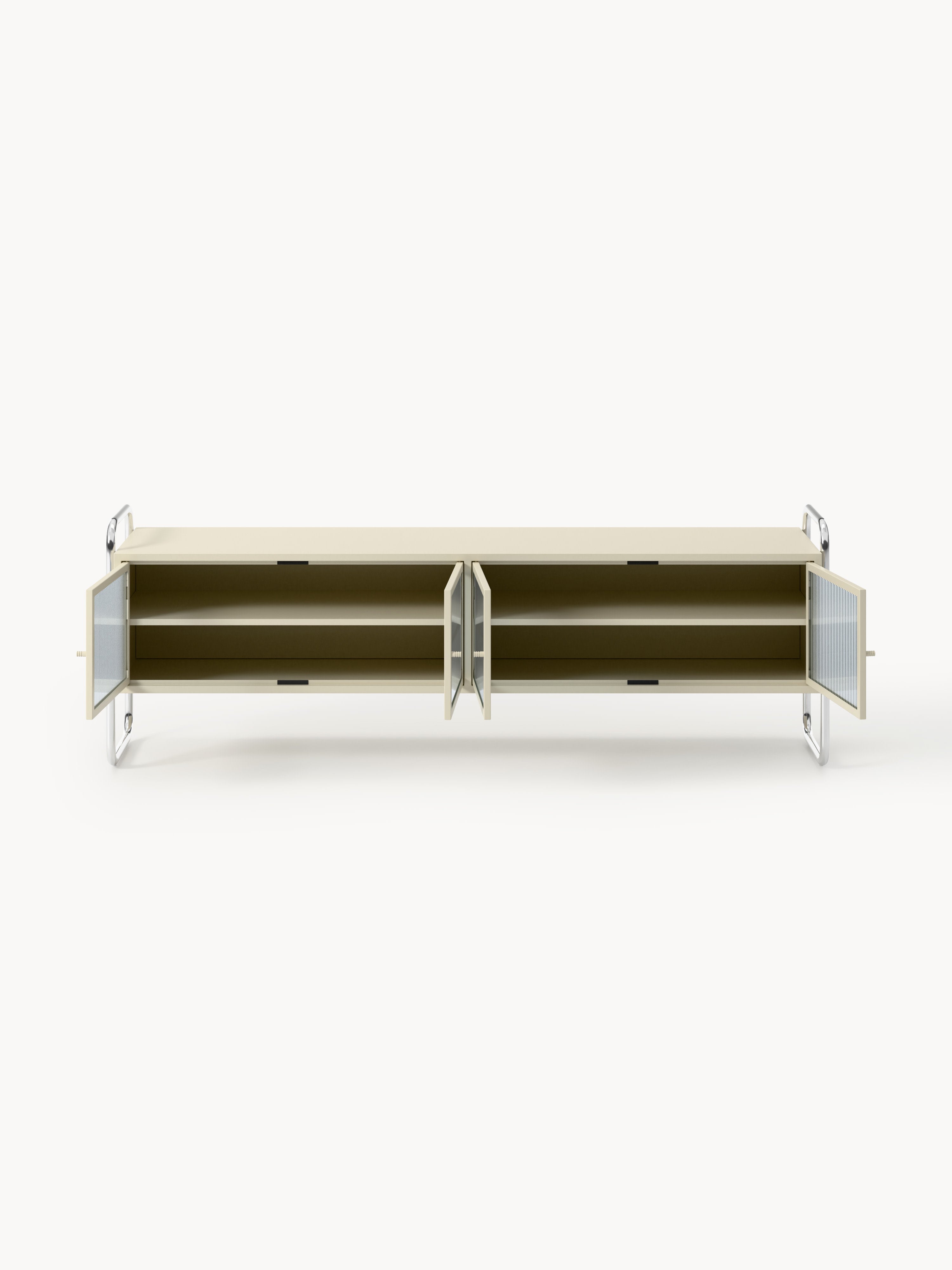 Metall-Lowboard Robyn mit Glas-Front