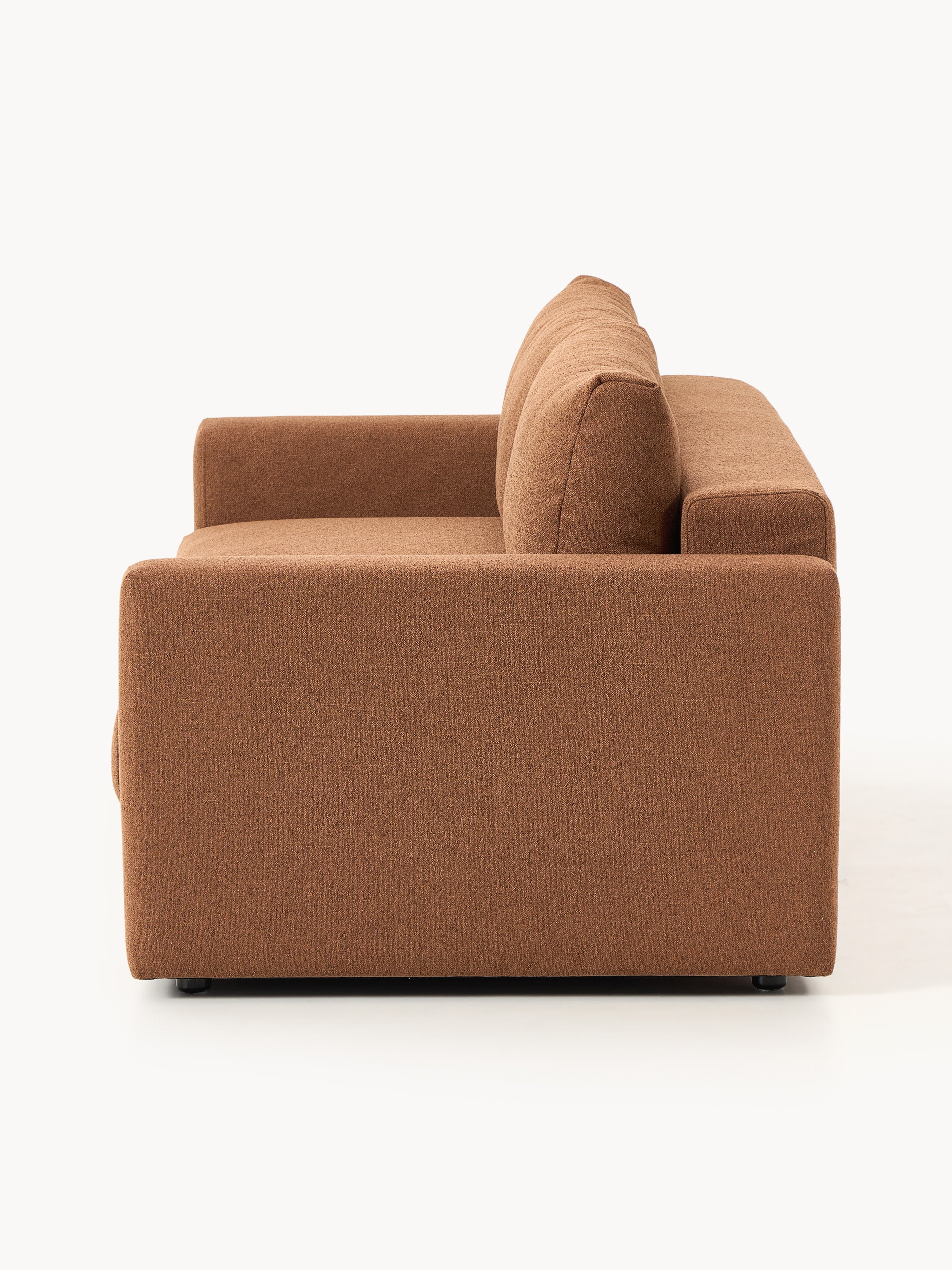 Bouclé-Schlafsofa Tasha (3-Sitzer) mit Stauraum