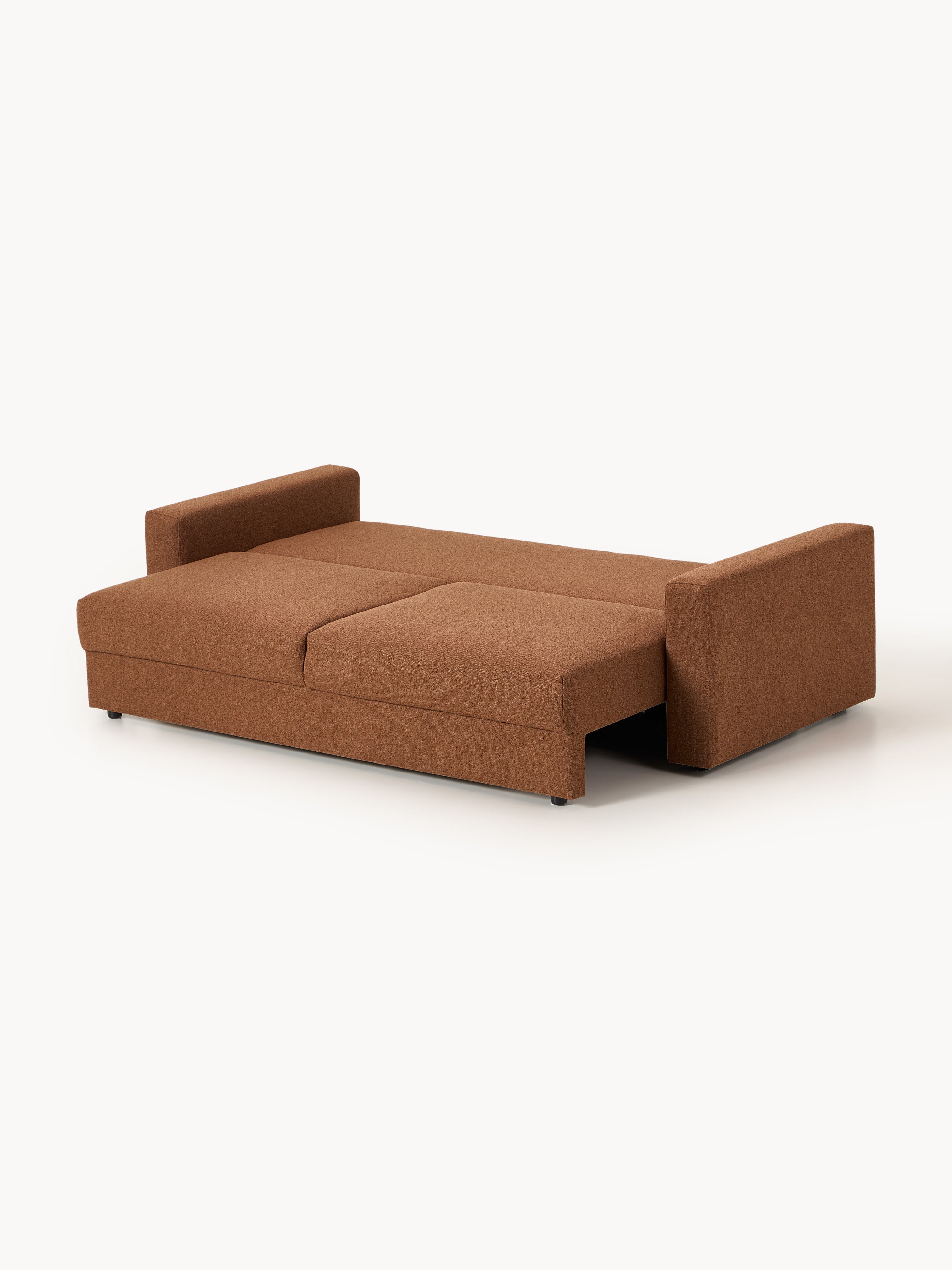 Bouclé-Schlafsofa Tasha (3-Sitzer) mit Stauraum