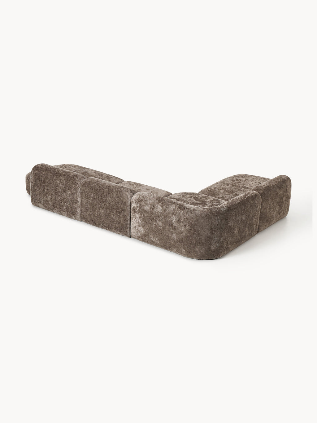 XL Modulares Teddy-Bouclé-Ecksofa Wolke mit Chaiselongue