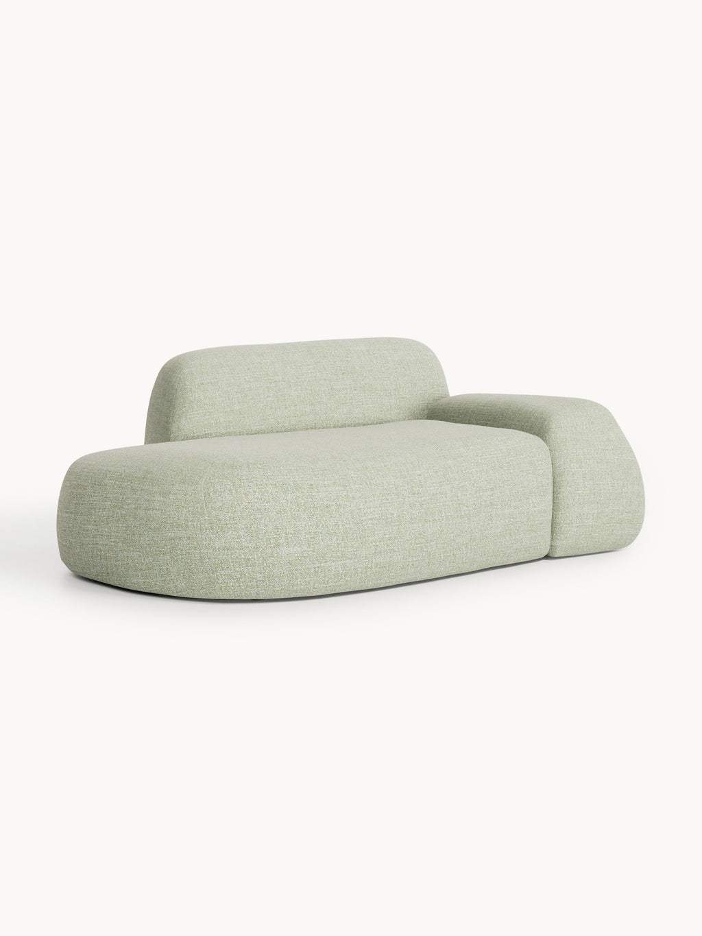 Bouclé-Sofa Wolke (2-Sitzer) mit Chaiselongue