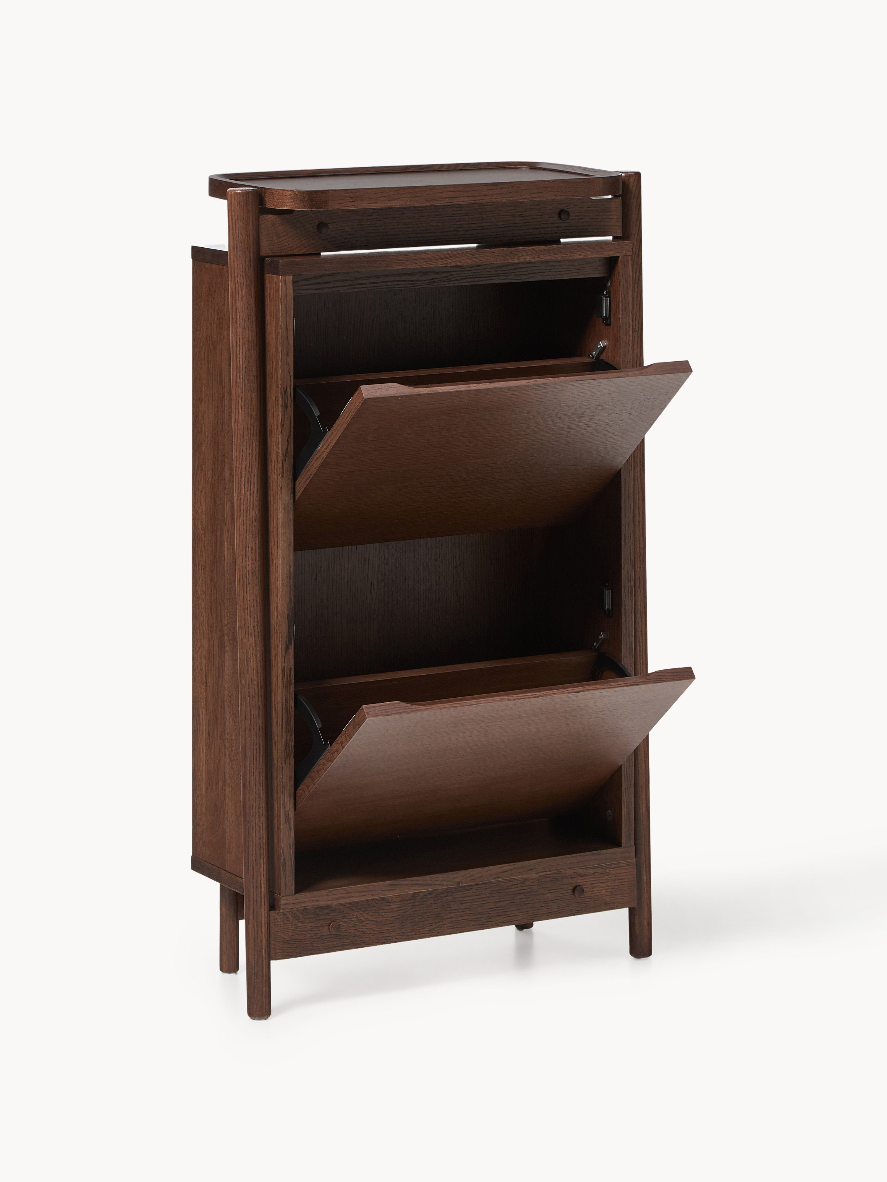 Holz-Schuhschrank Libby mit Klappfächern