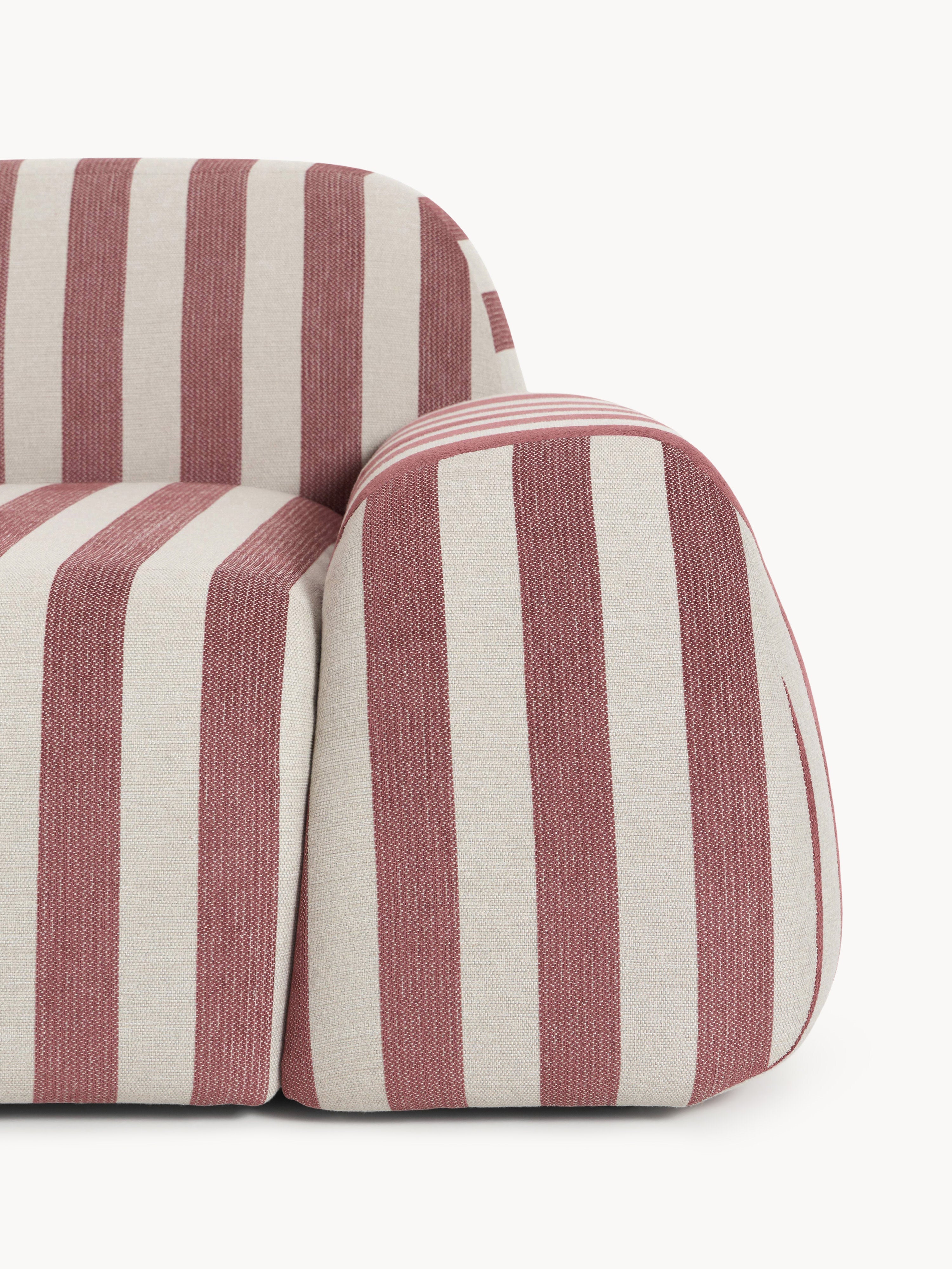 Modulare Gestreifte Chaise Wolke (3-Sitzer)