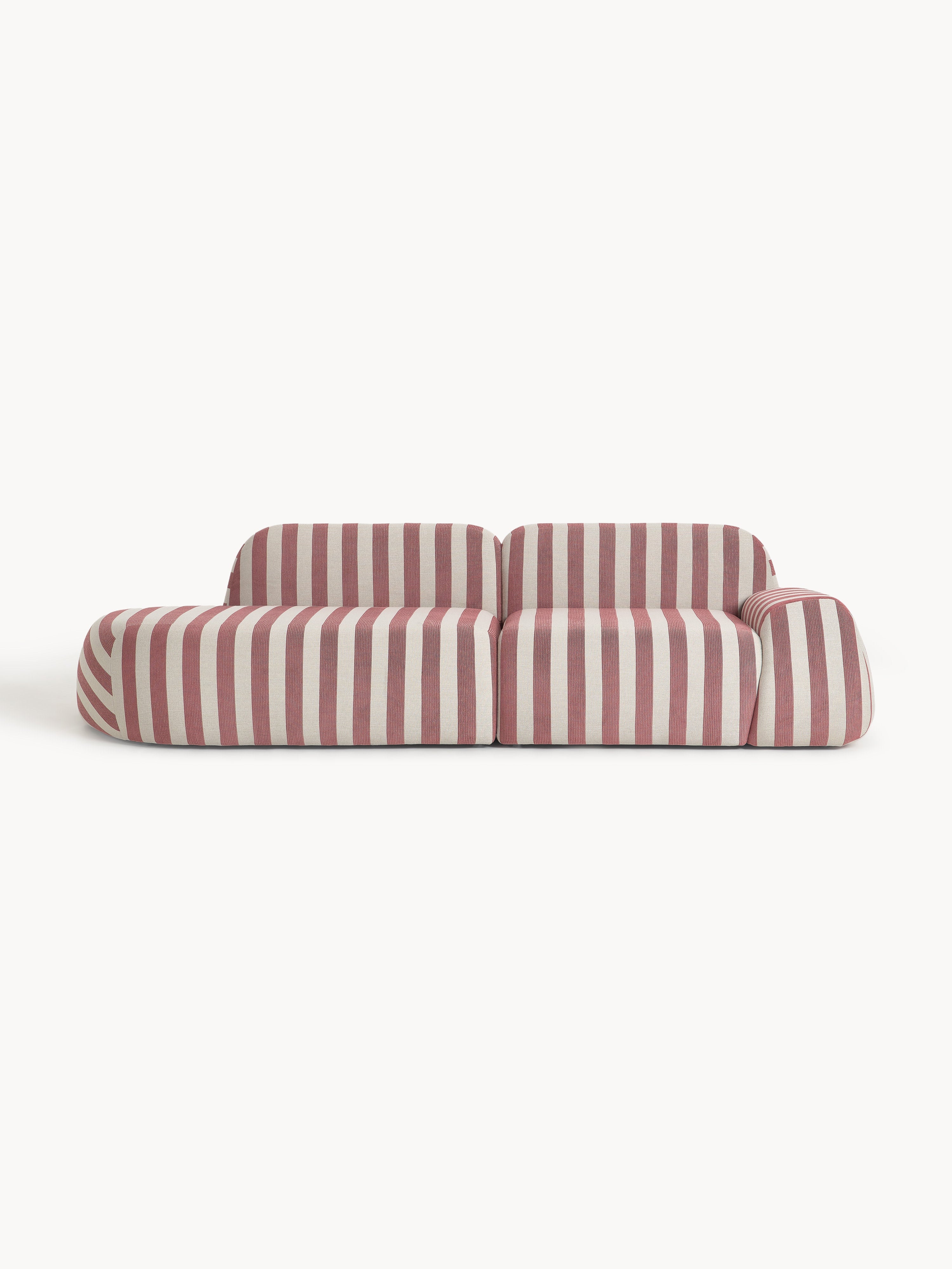 Galeriebild 1 - Modulare Gestreifte Chaise Wolke (3-Sitzer)