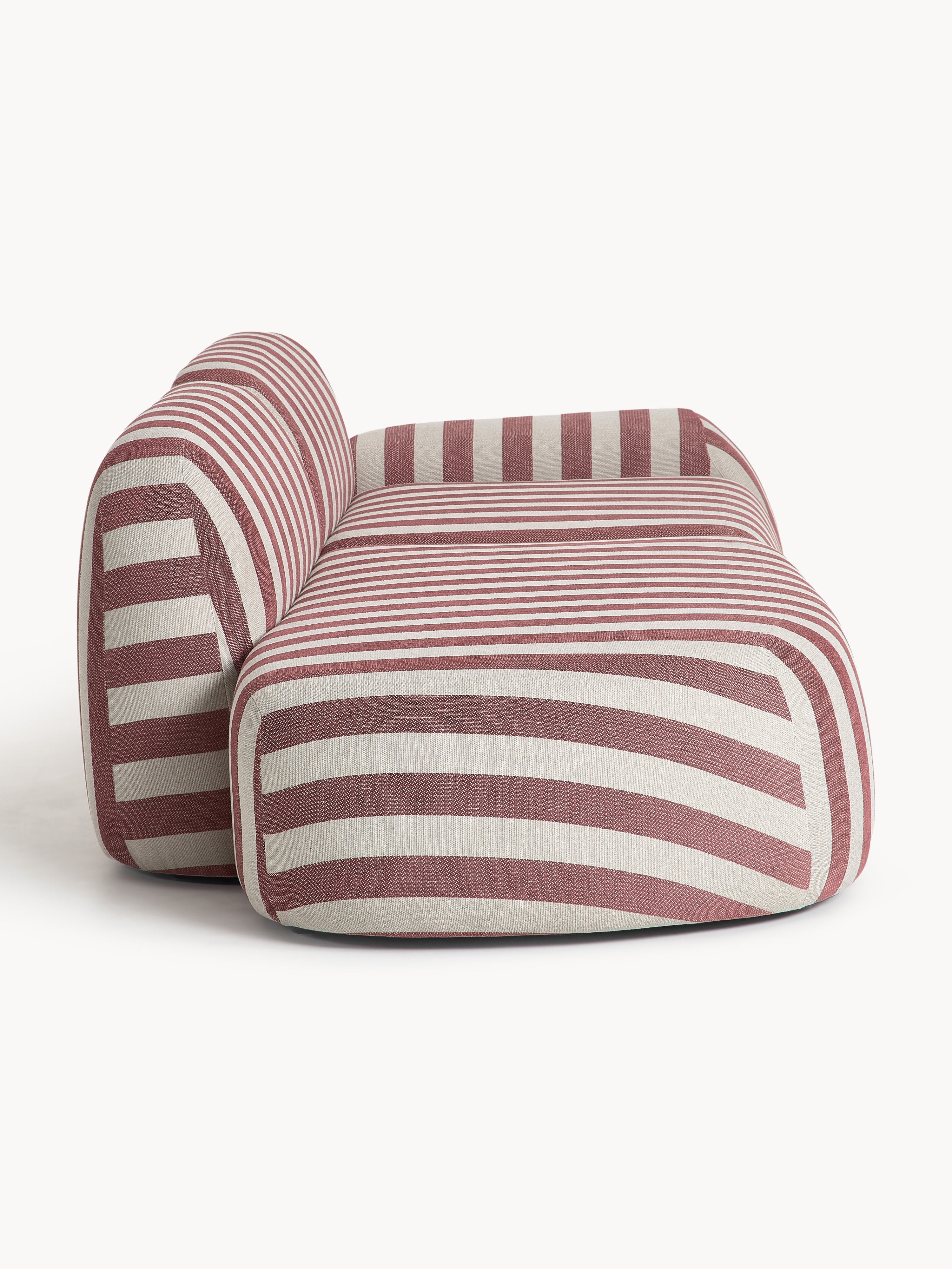 Modulare Gestreifte Chaise Wolke (3-Sitzer)