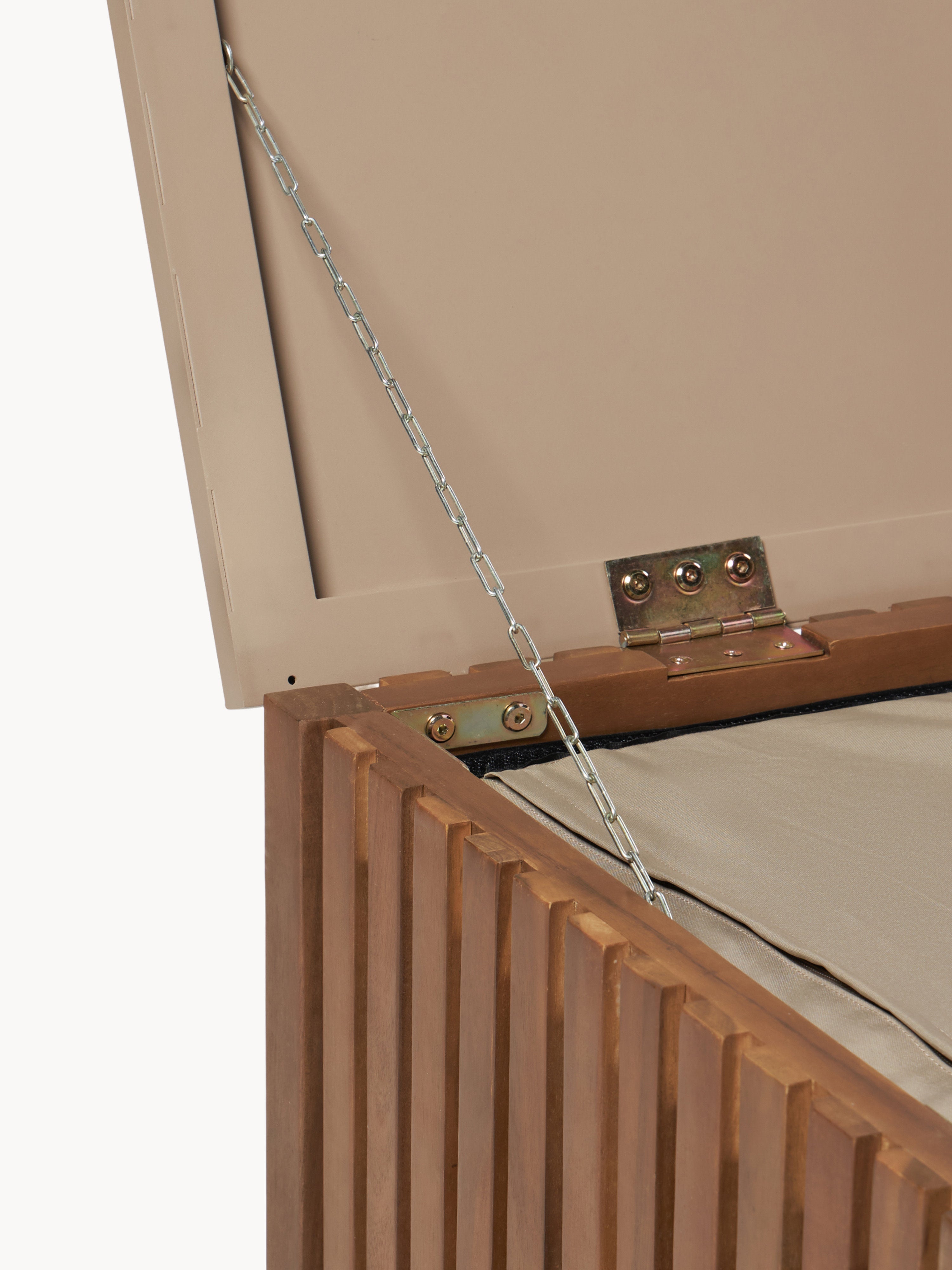 Garten-Aufbewahrungsbox Arkin aus Akazienholz mit Einsatz, B 129 cm