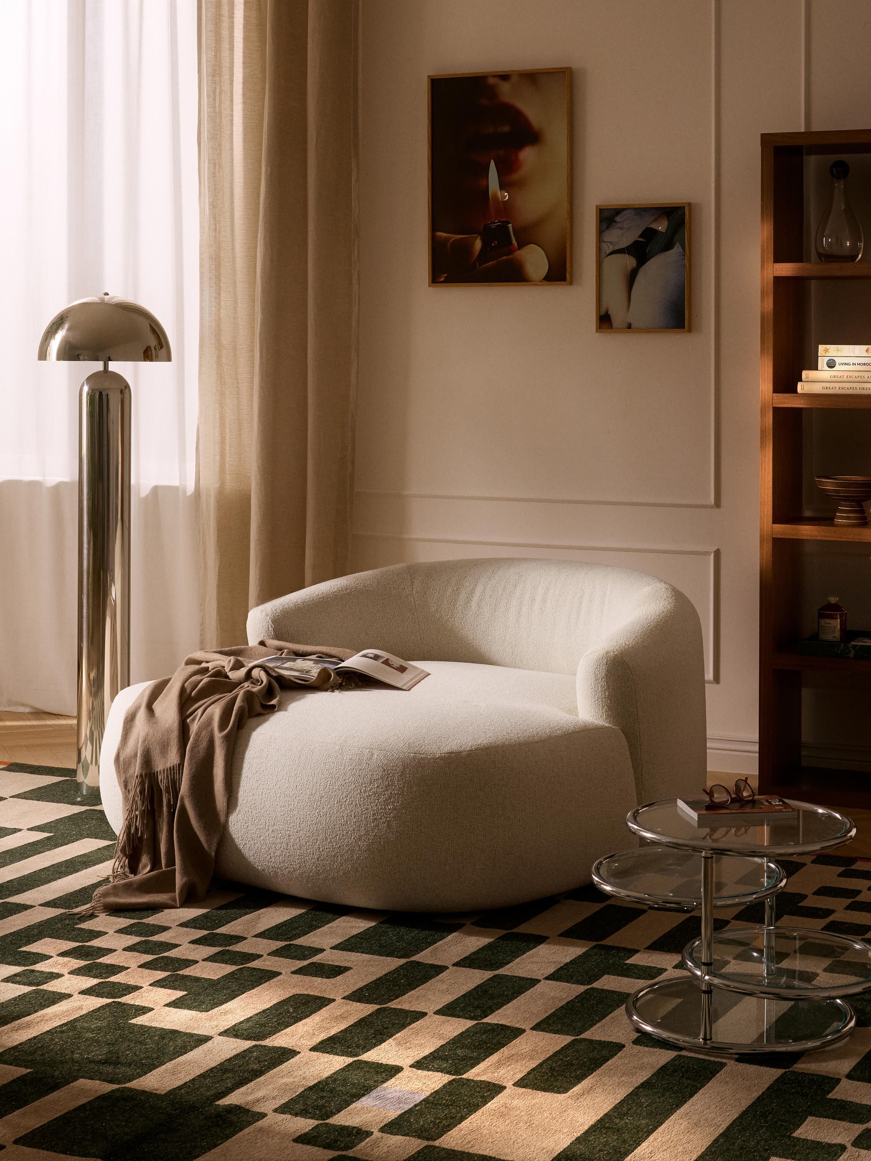 Bouclé-XL-Loungesessel Sofia