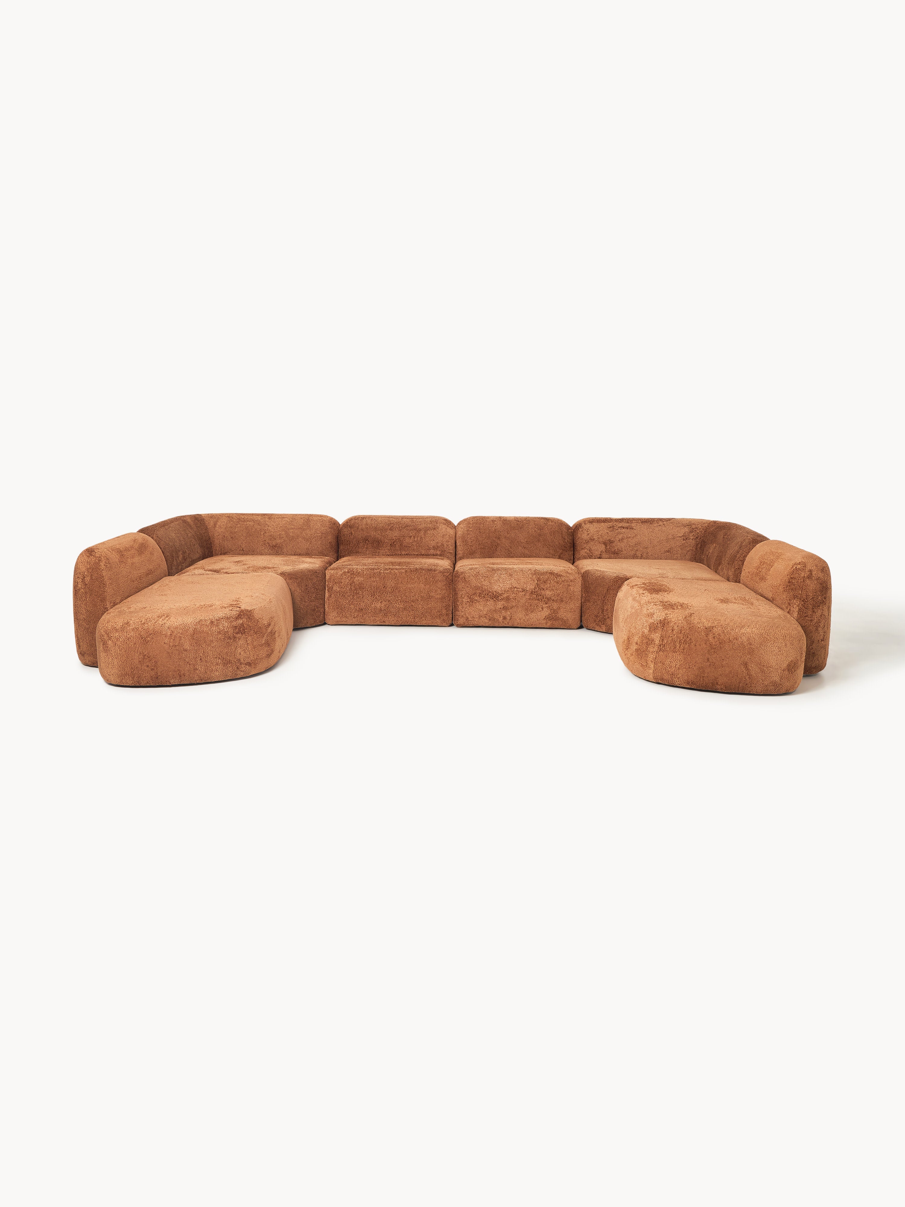 XL Modulares Teddy-Bouclé-Sofa Wolke