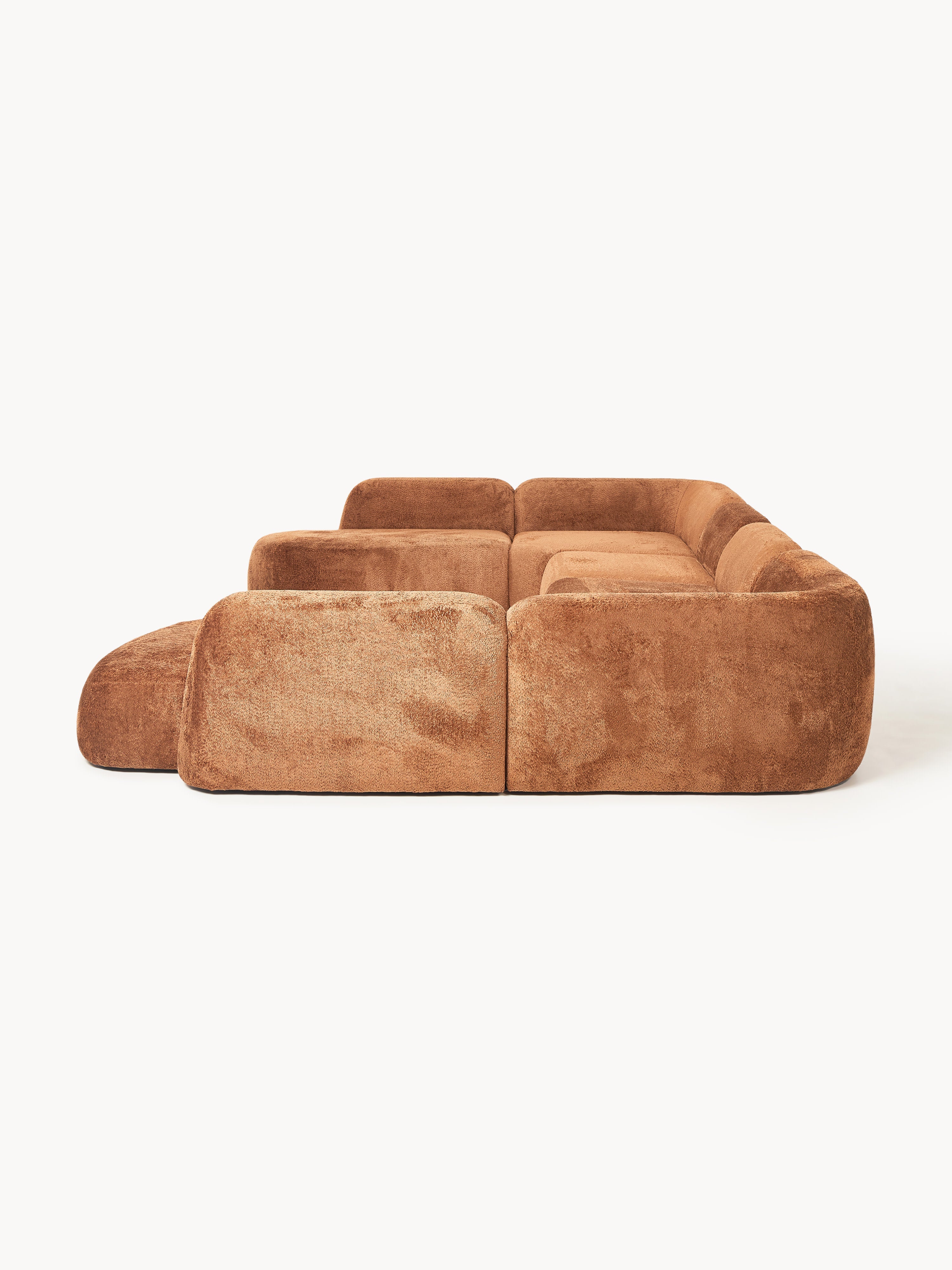 XL Modulares Teddy-Bouclé-Sofa Wolke