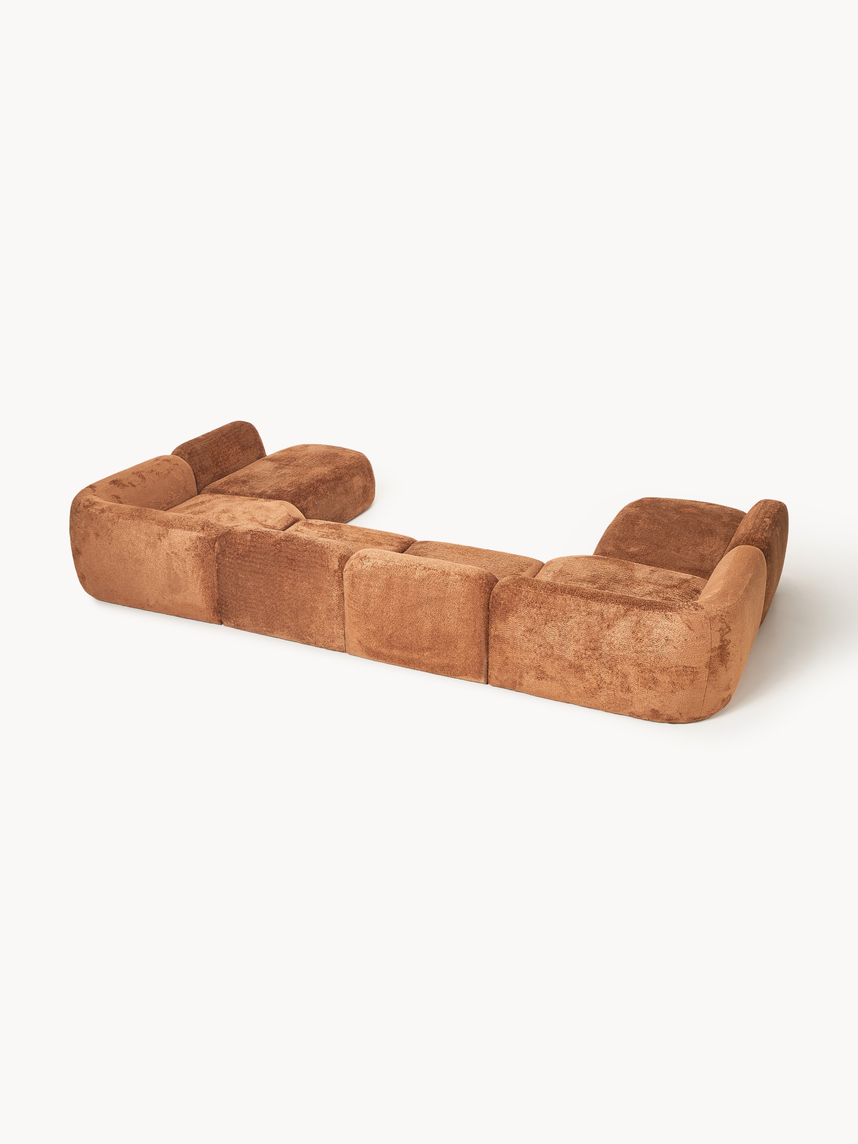 XL Modulares Teddy-Bouclé-Sofa Wolke