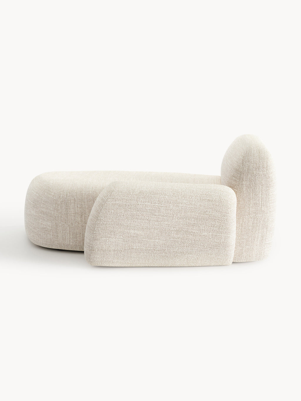 Bouclé-Chaise-Eckmodul Wolke