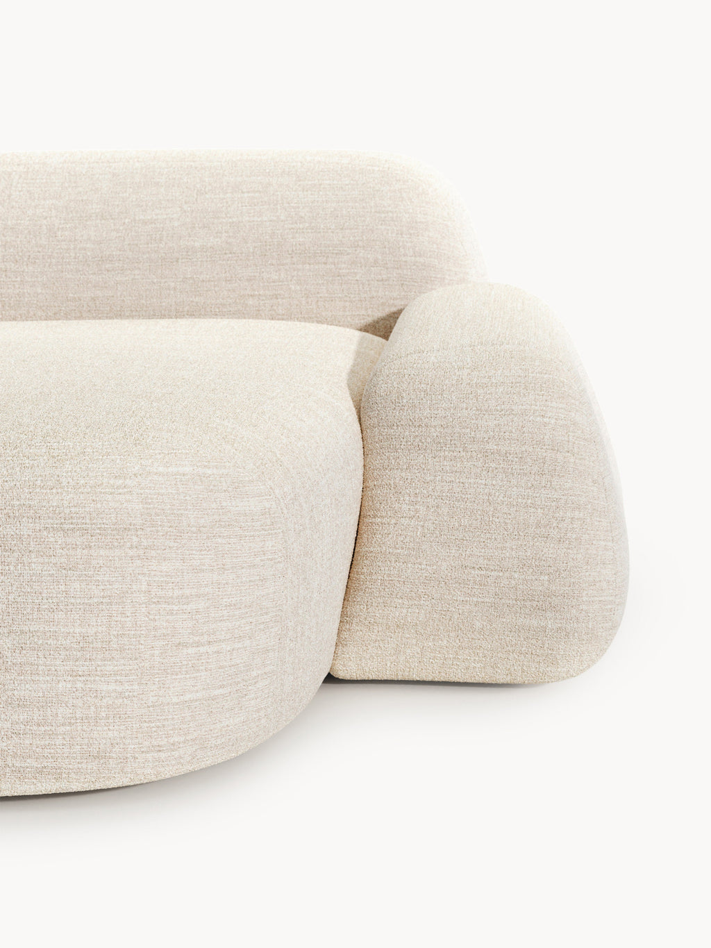 Bouclé-Chaise-Eckmodul Wolke