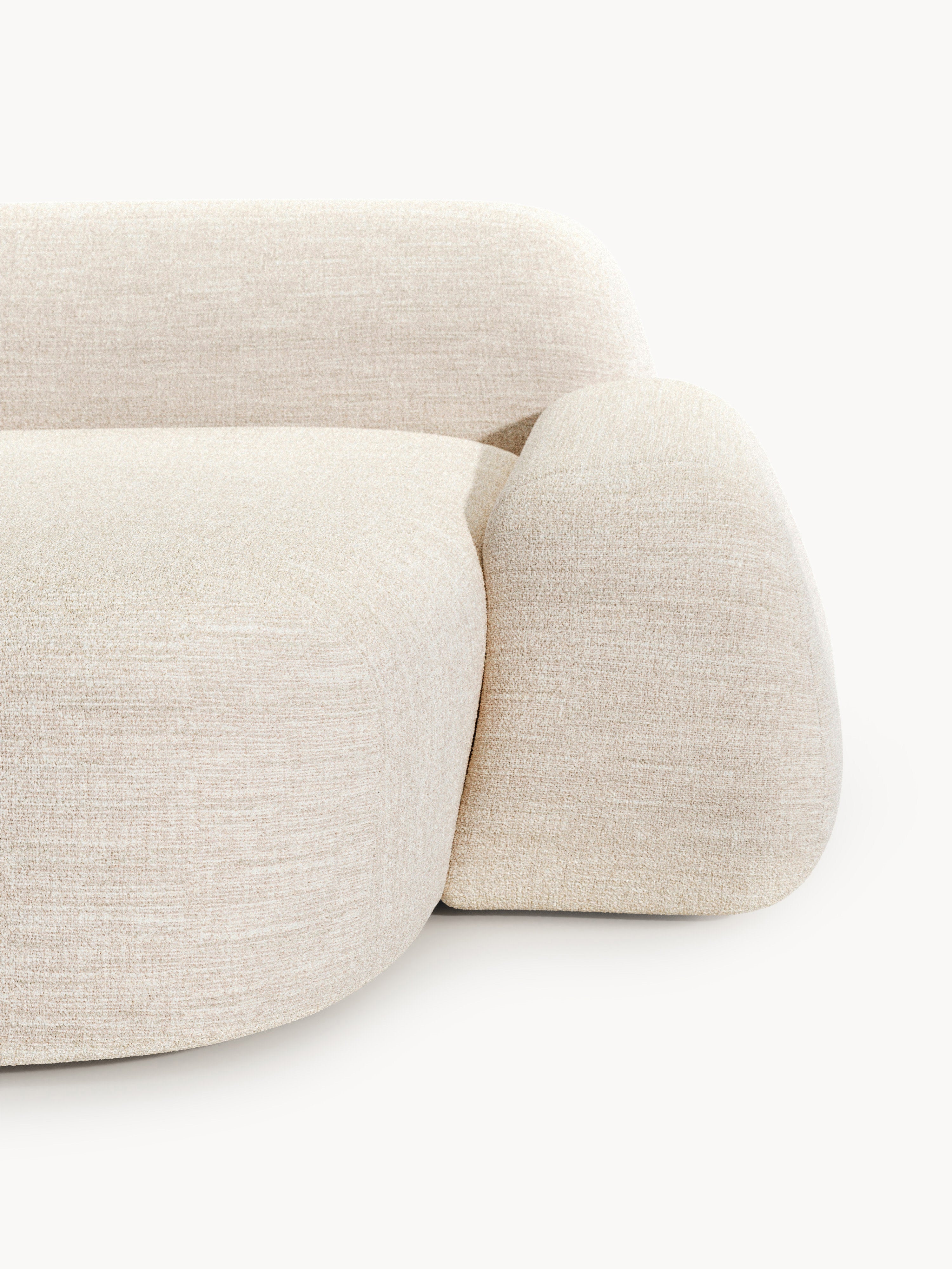 Bouclé-Chaise-Eckmodul Wolke