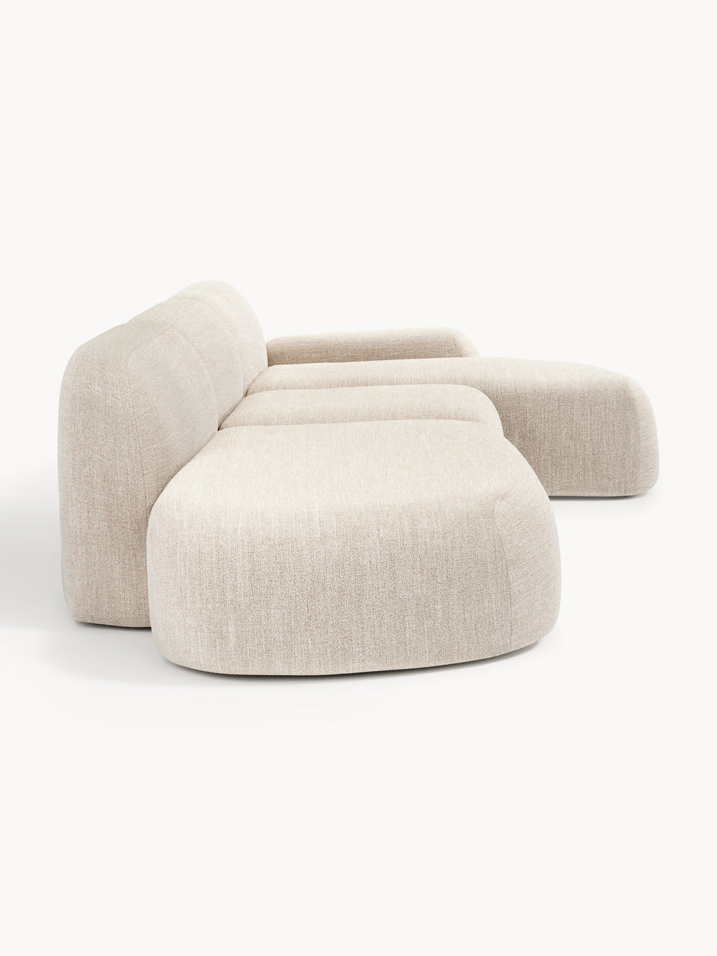 Modulares Bouclé-Ecksofa Wolke (4-Sitzer) mit Chaiselongue