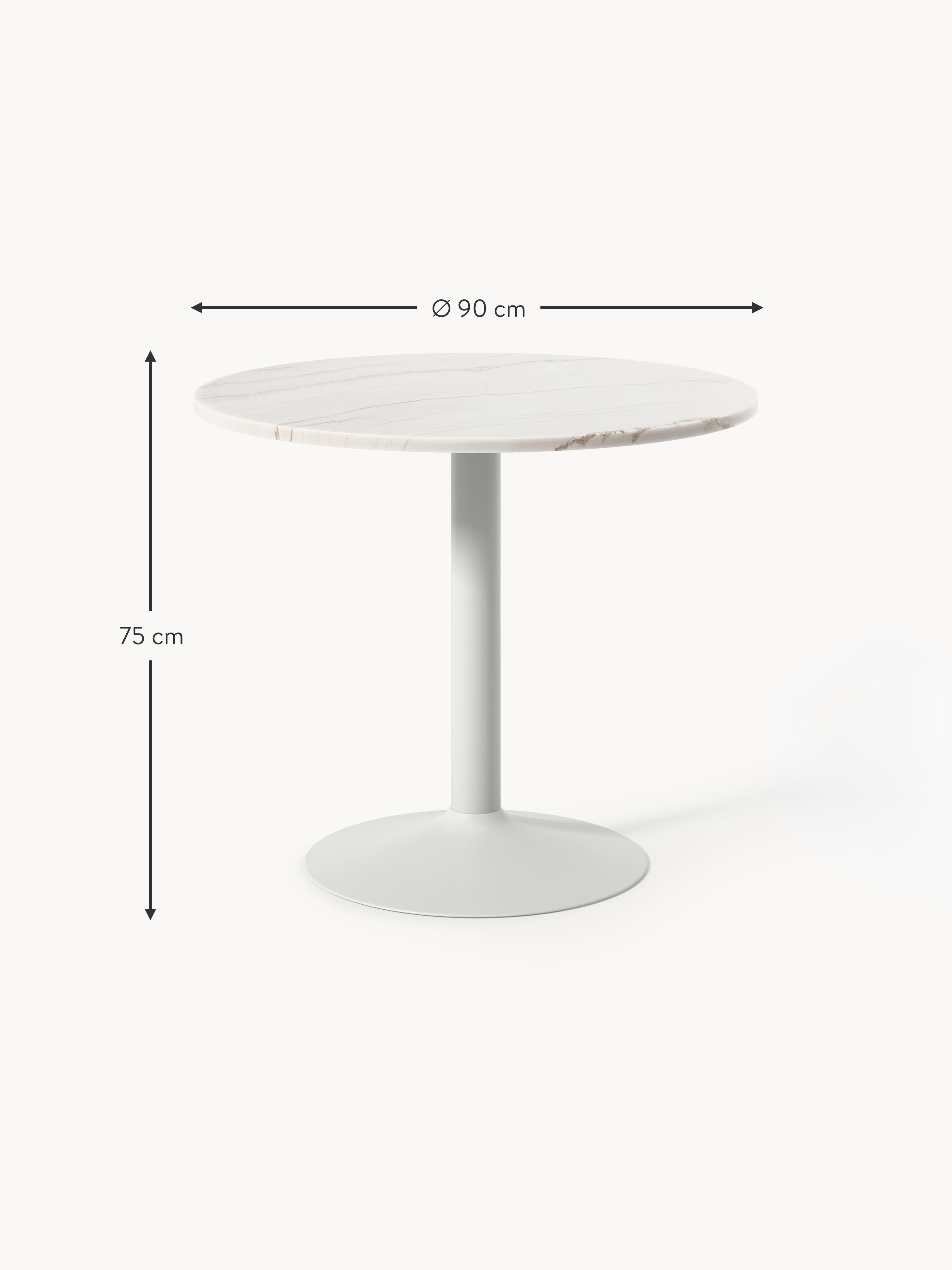 Runder Marmor-Esstisch Miley, Ø 90 cm