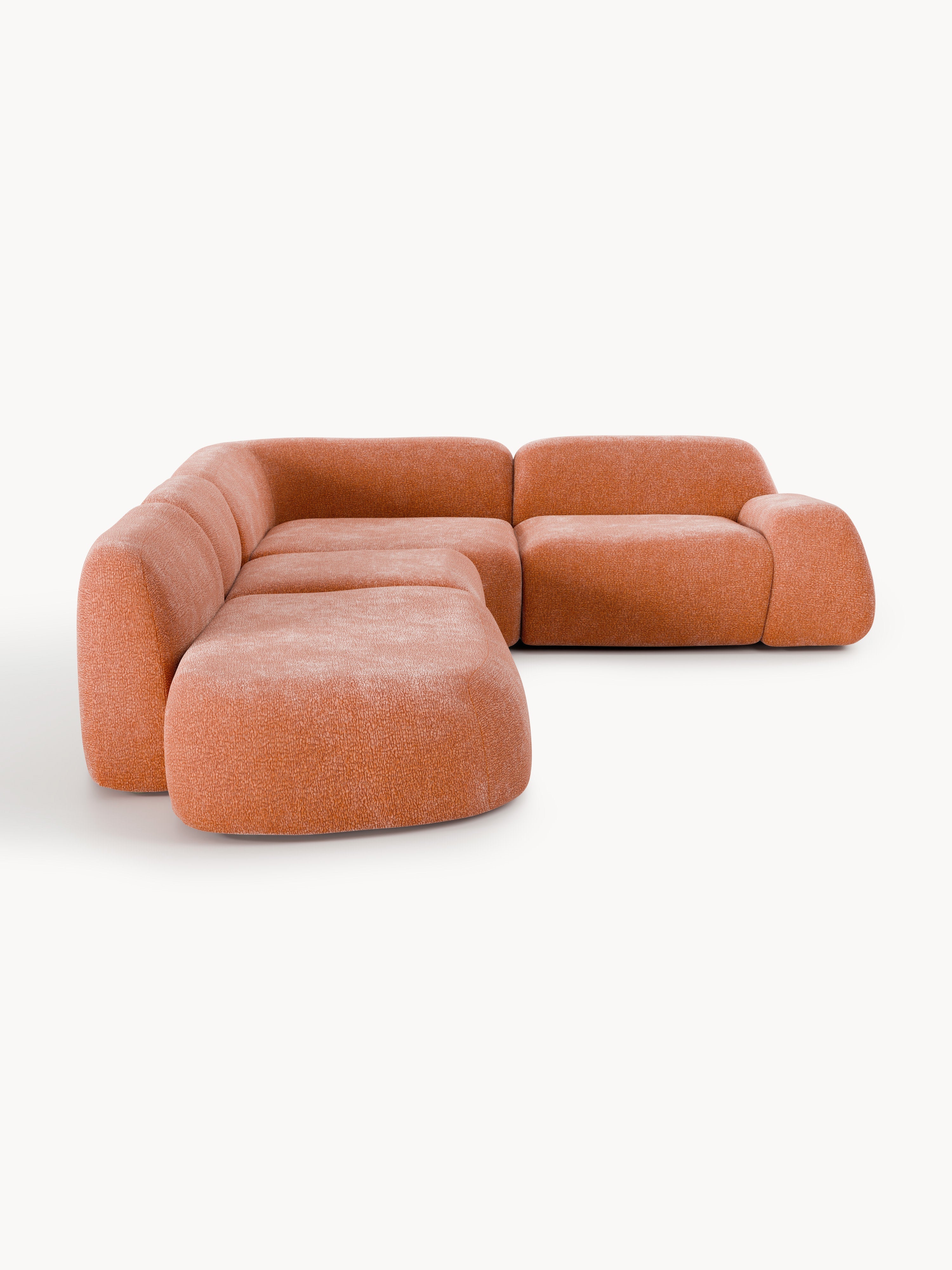 Modulares XL-Ecksofa Wolke mit Chaiselongue