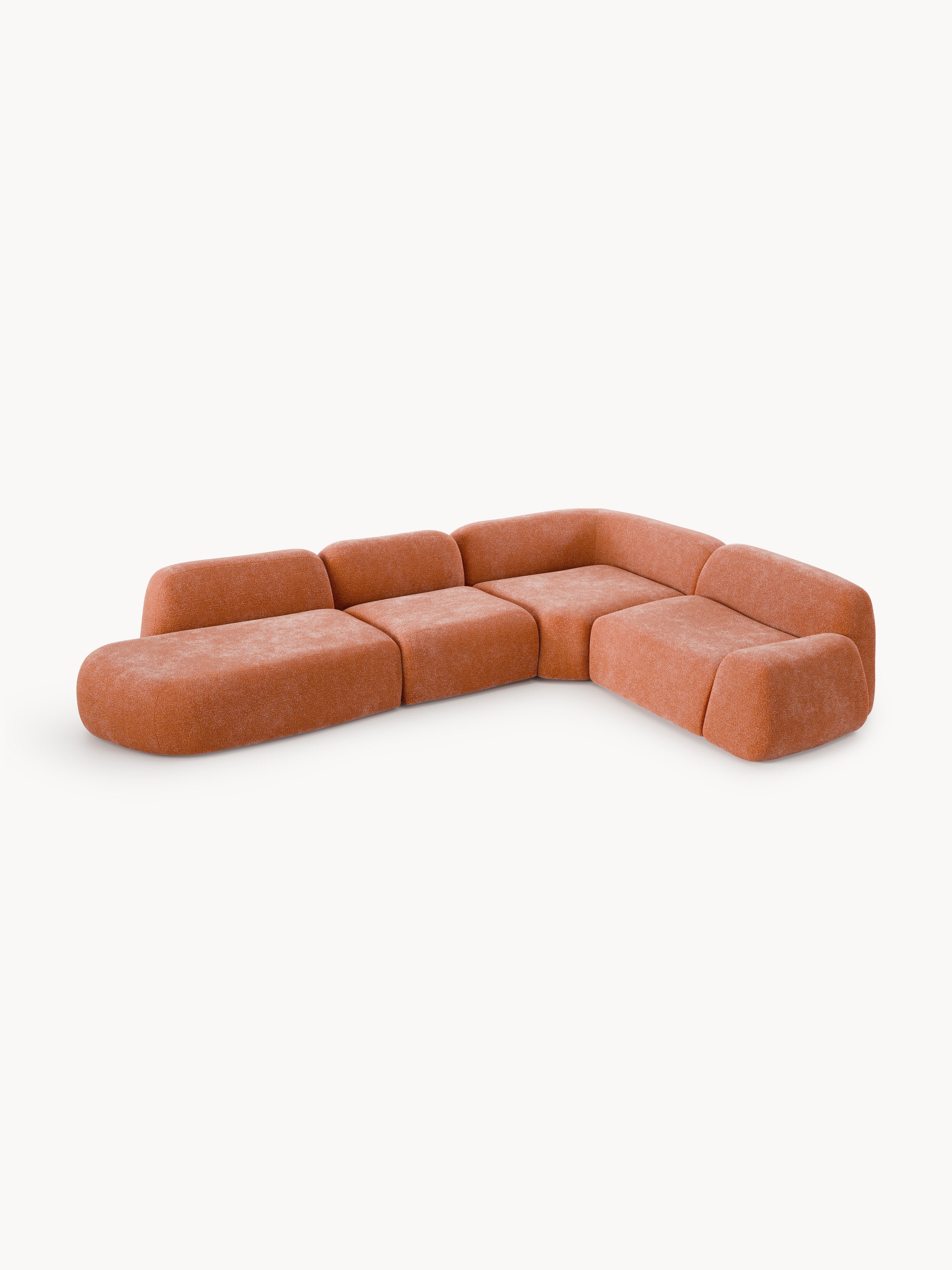 Modulares XL-Ecksofa Wolke mit Chaiselongue