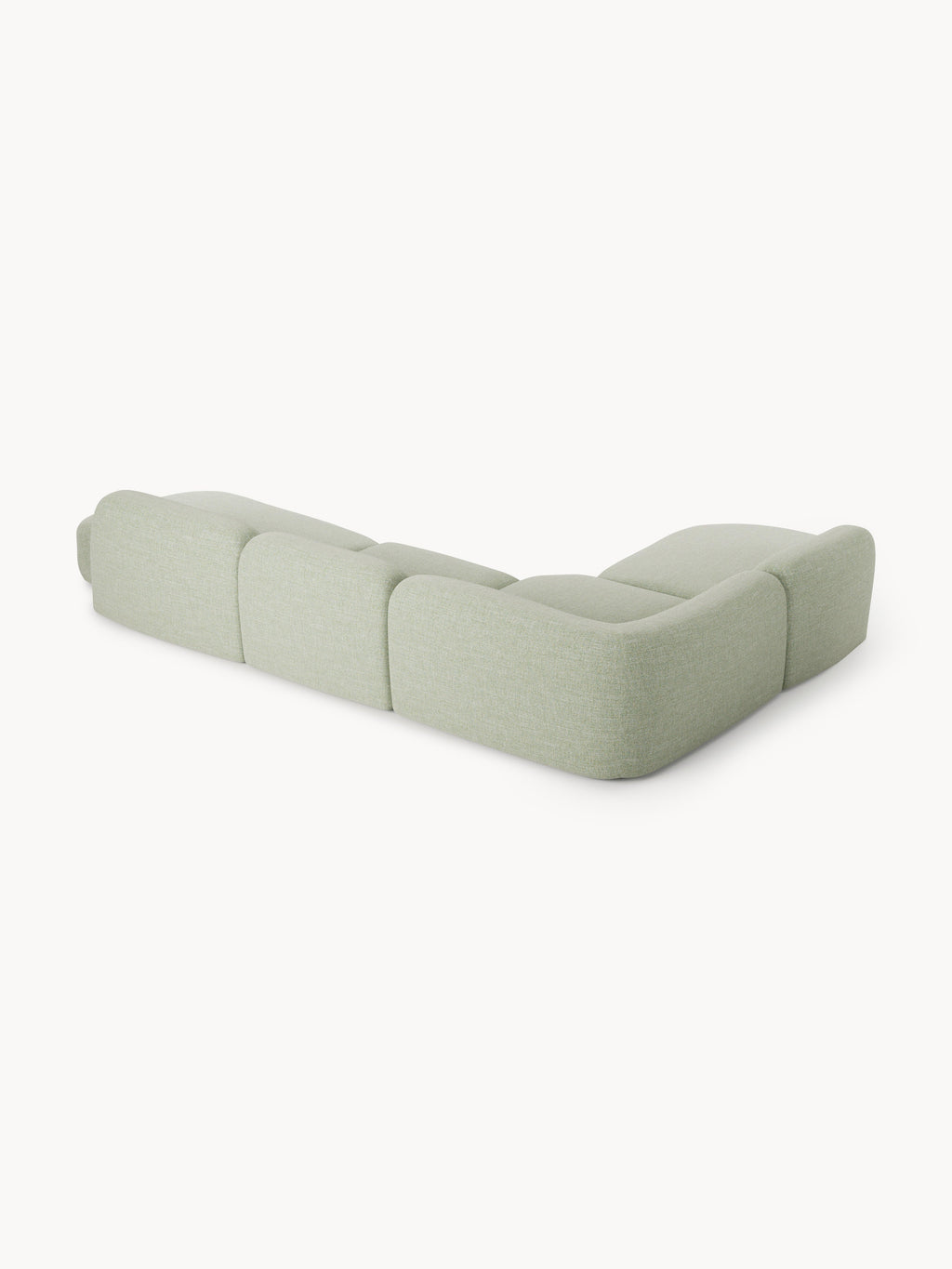 Modulares Bouclé-XL-Ecksofa Wolke mit Chaiselongue