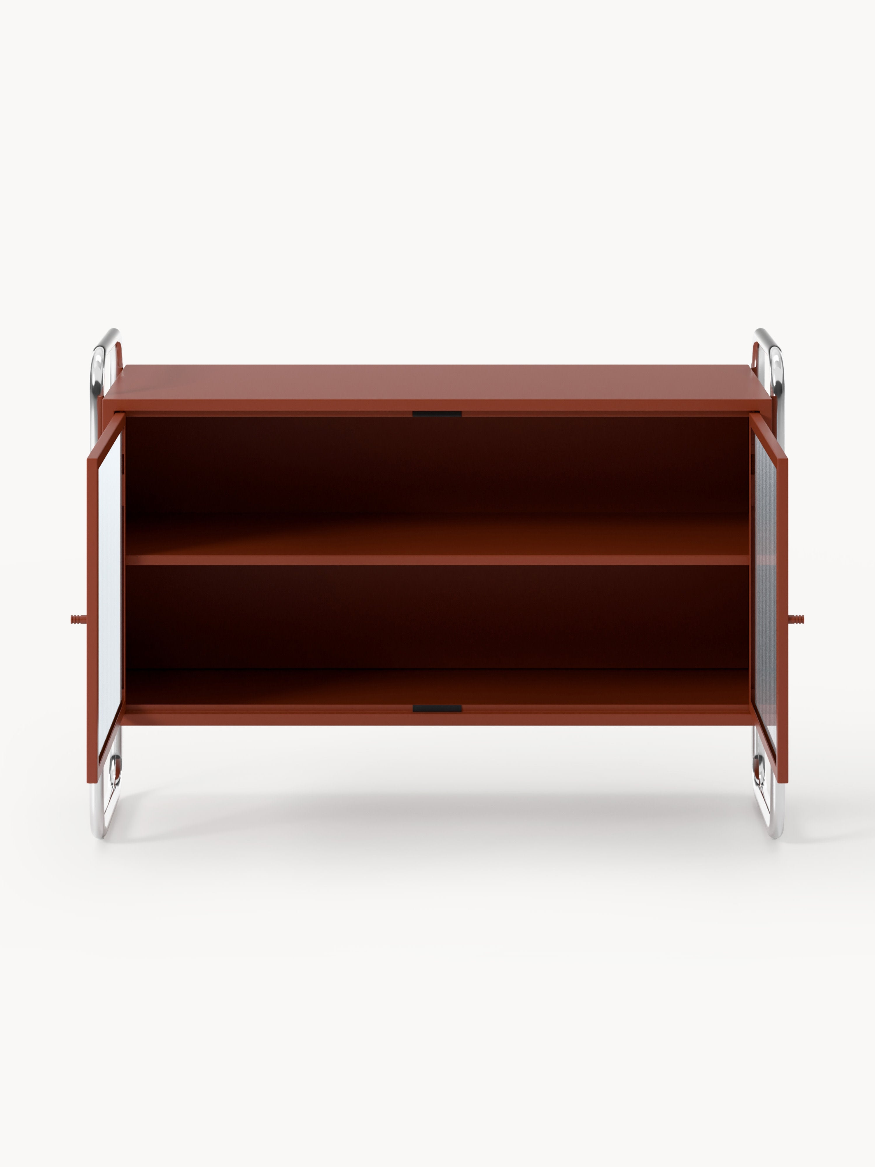 Metall-Sideboard Robyn mit Glas-Front