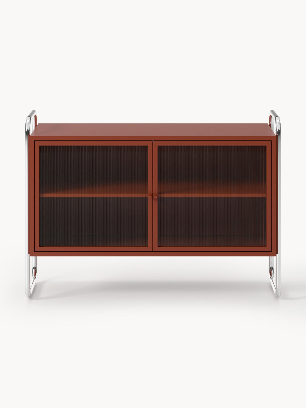 Metall-Sideboard Robyn mit Glas-Front