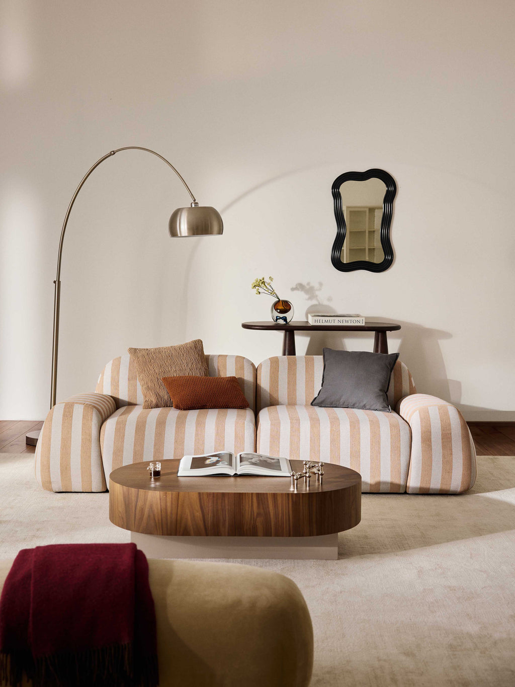 Modulares Gestreiftes Sofa Wolke (3-Sitzer)