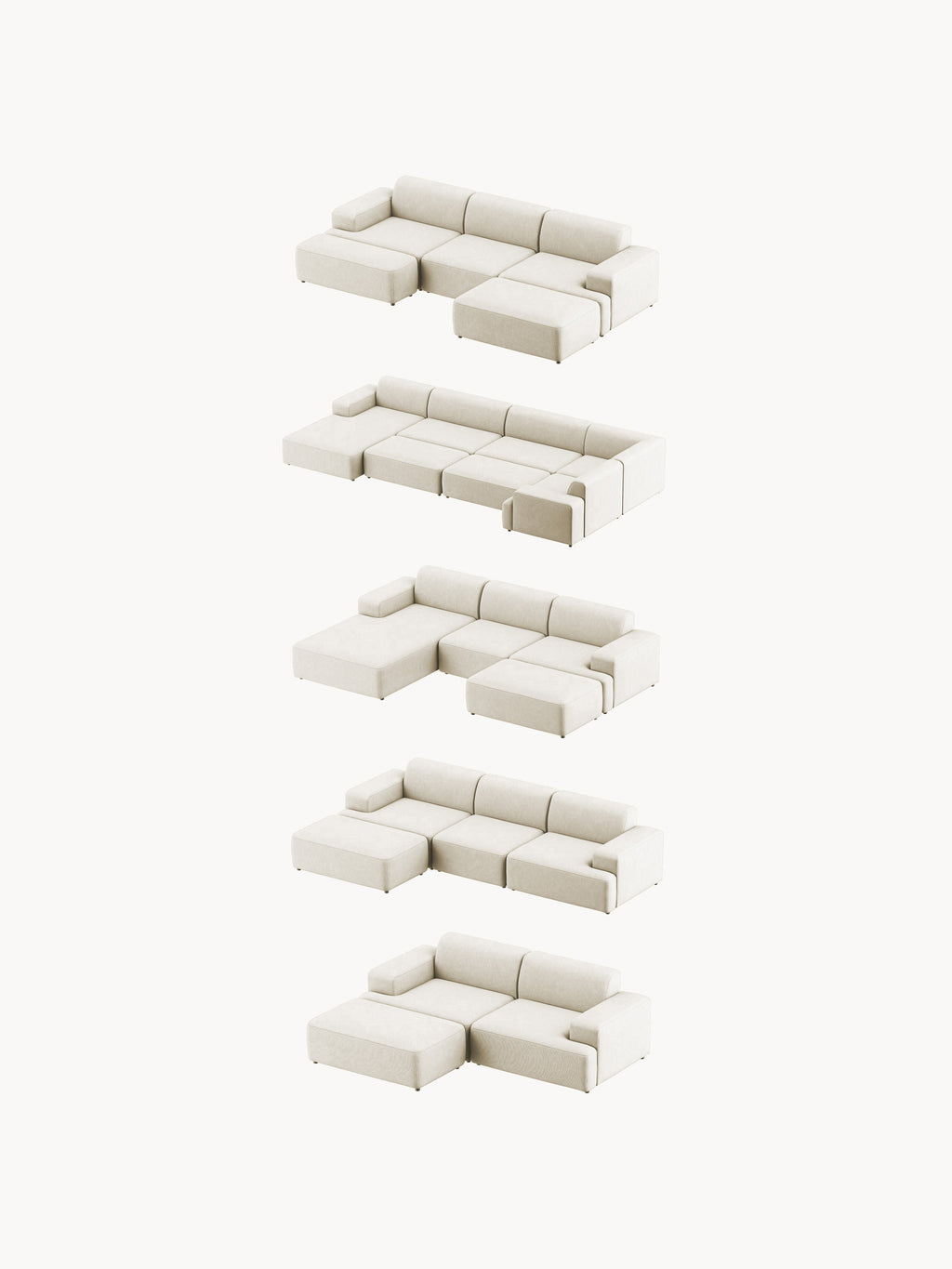 XL Sofa-Hocker Melva, B 116 x T 72 cm