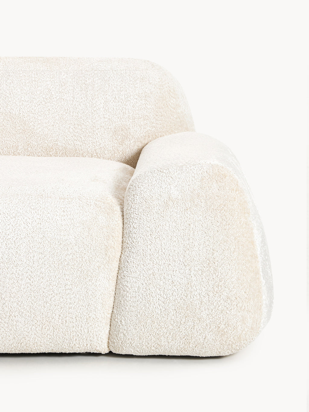 Teddy-Bouclé-Sofa Wolke (2-Sitzer) mit Chaiselongue