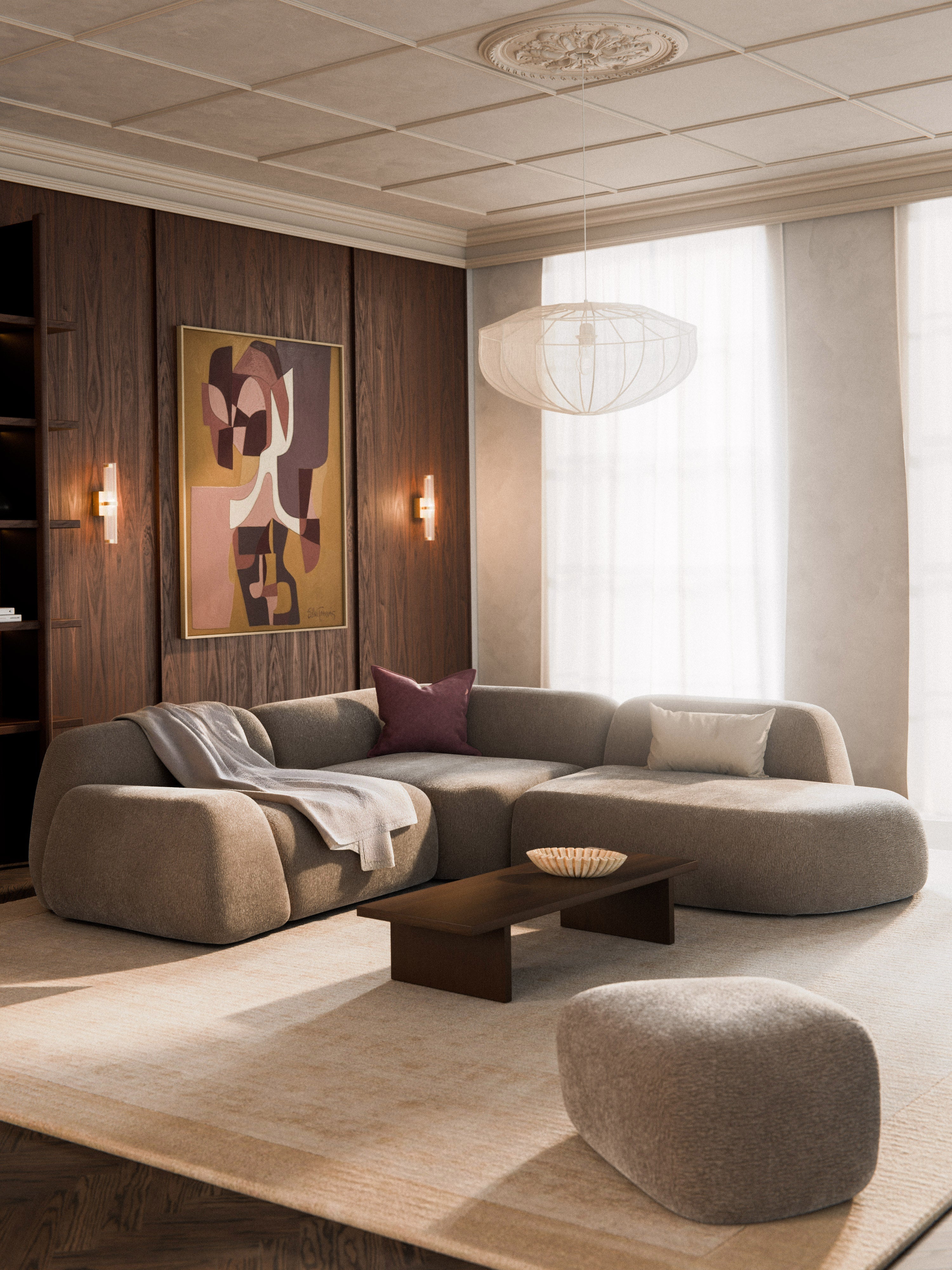 Ovaler Sofa-Hocker Wolke