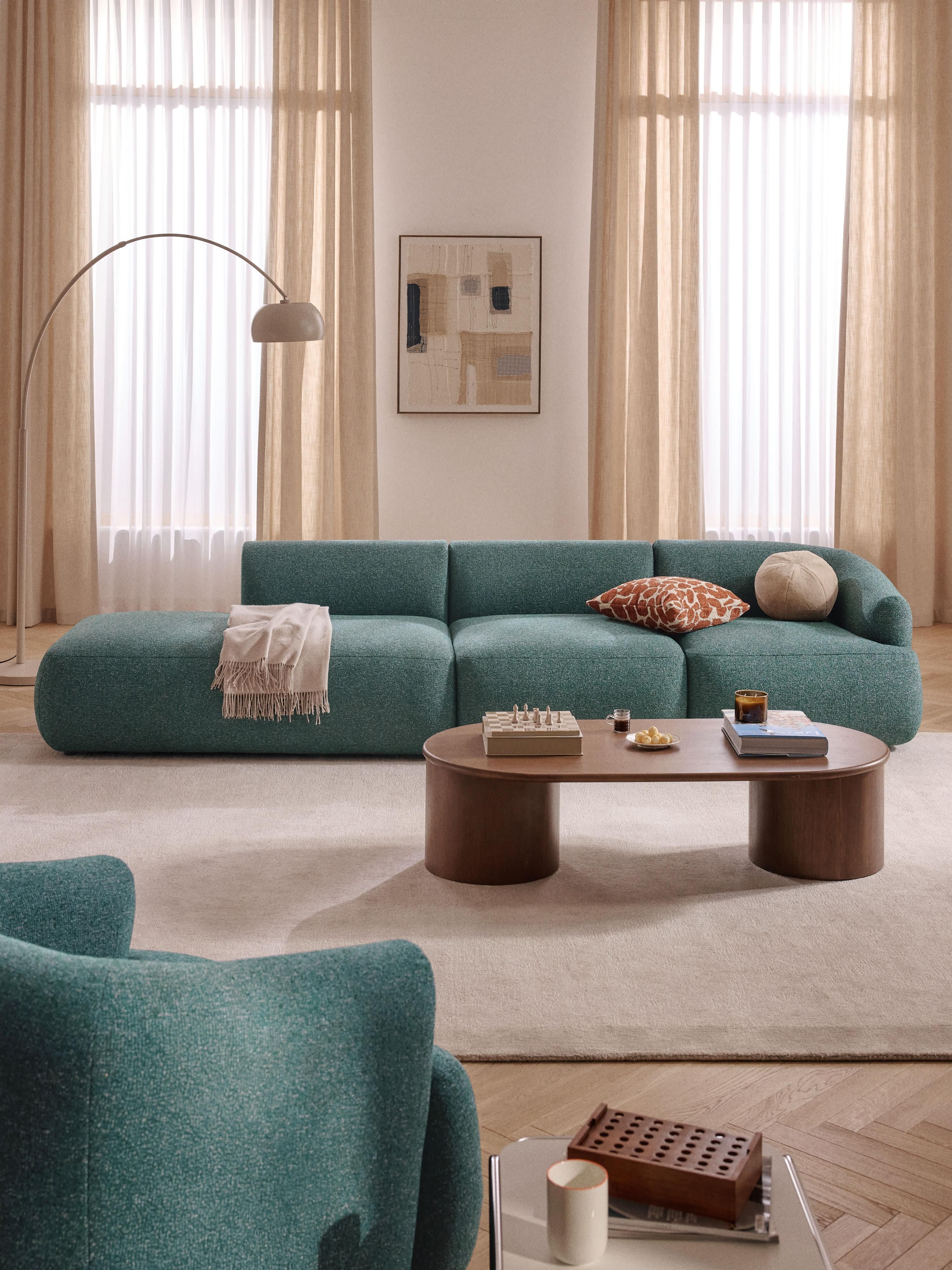 Modulare Bouclé-Chaise Sofia (2-Sitzer)