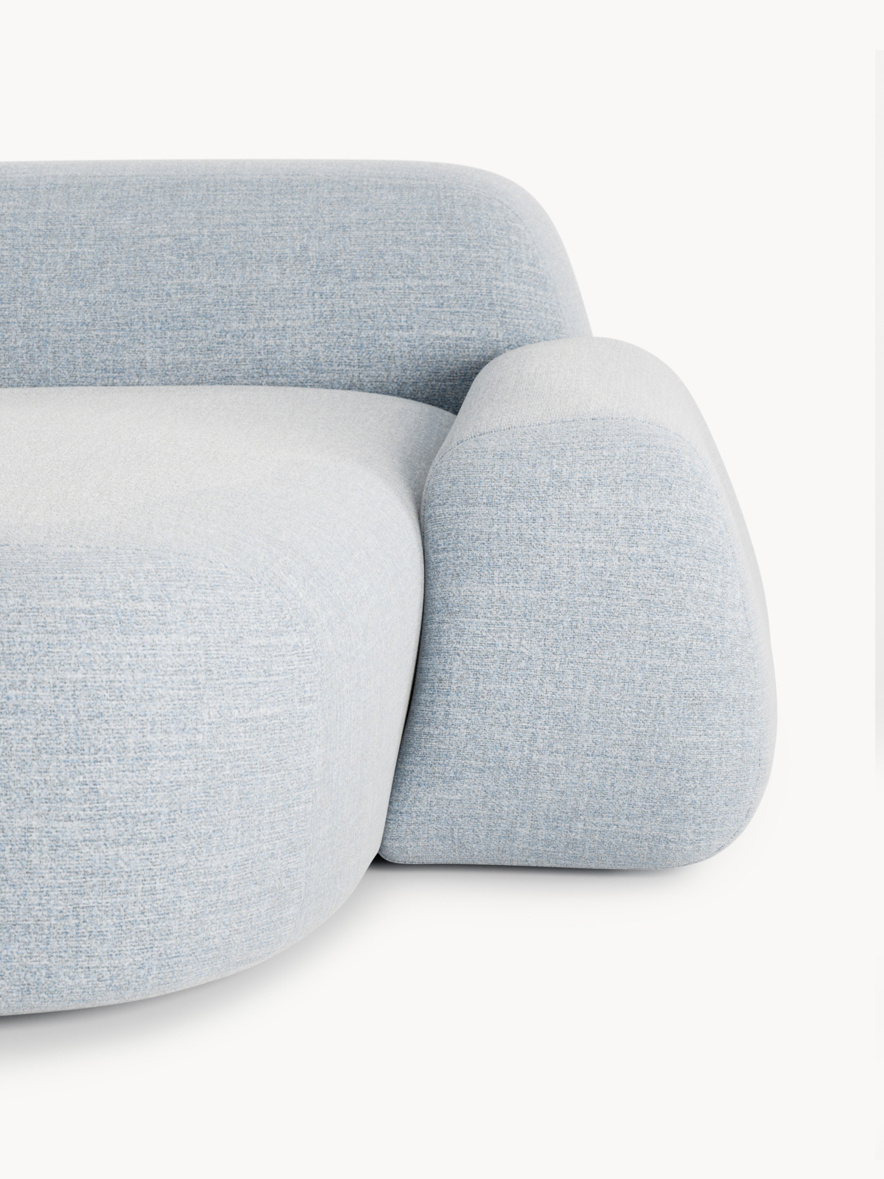 Modulares Bouclé-Ecksofa Wolke (4-Sitzer) mit Chaiselongue