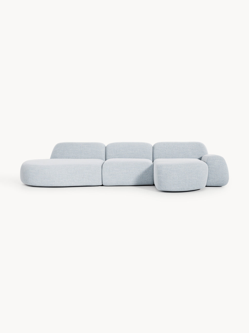 Galeriebild 1 - Modulares Bouclé-Ecksofa Wolke (4-Sitzer) mit Chaiselongue