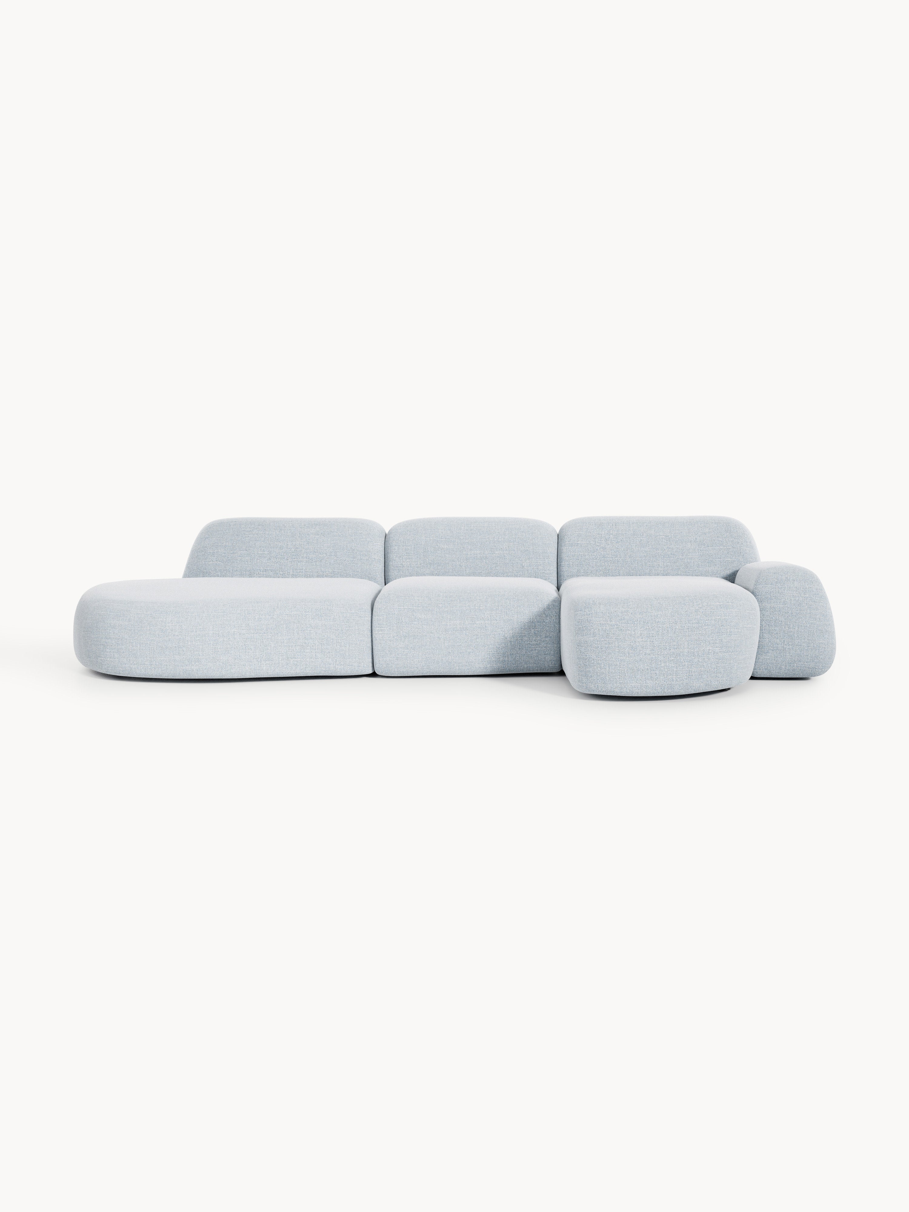 Galeriebild 1 - Modulares Bouclé-Ecksofa Wolke (4-Sitzer) mit Chaiselongue