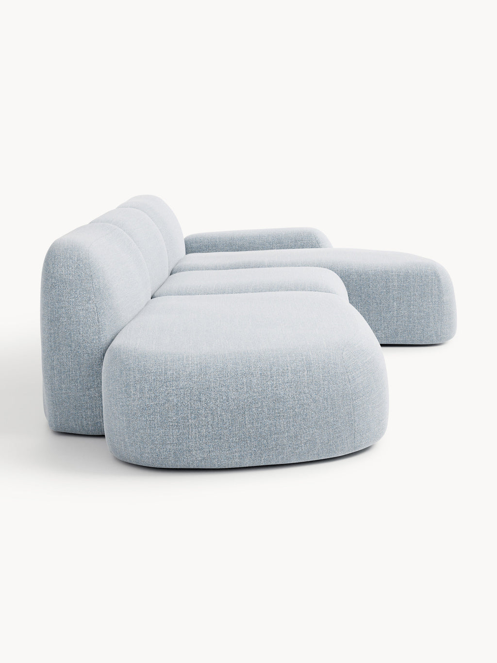 Modulares Bouclé-Ecksofa Wolke (4-Sitzer) mit Chaiselongue