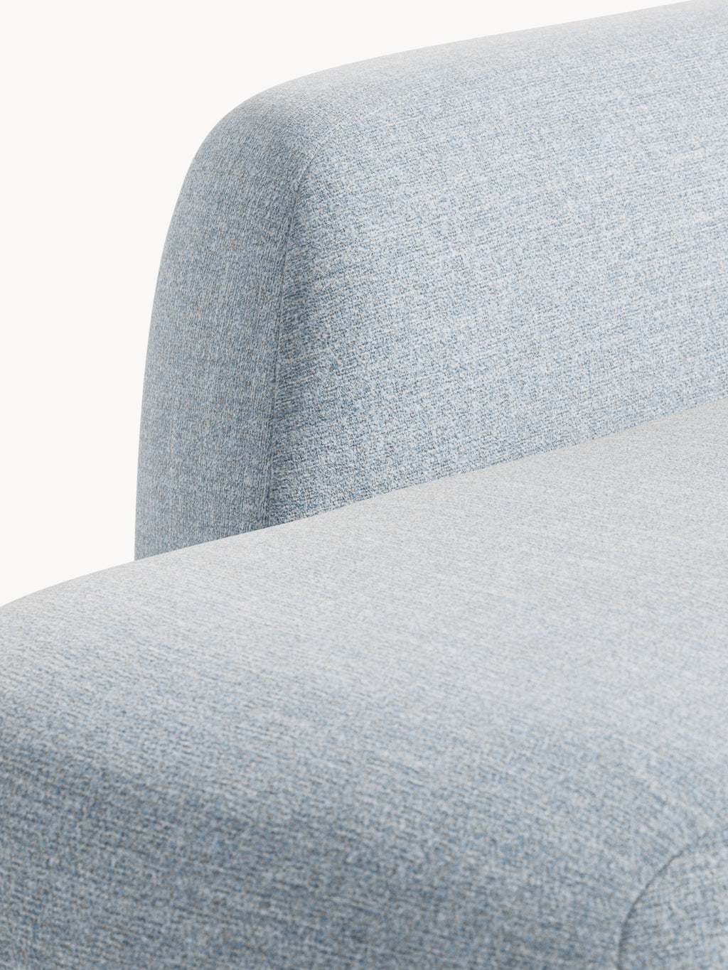 Modulares Bouclé-Ecksofa Wolke (4-Sitzer) mit Chaiselongue