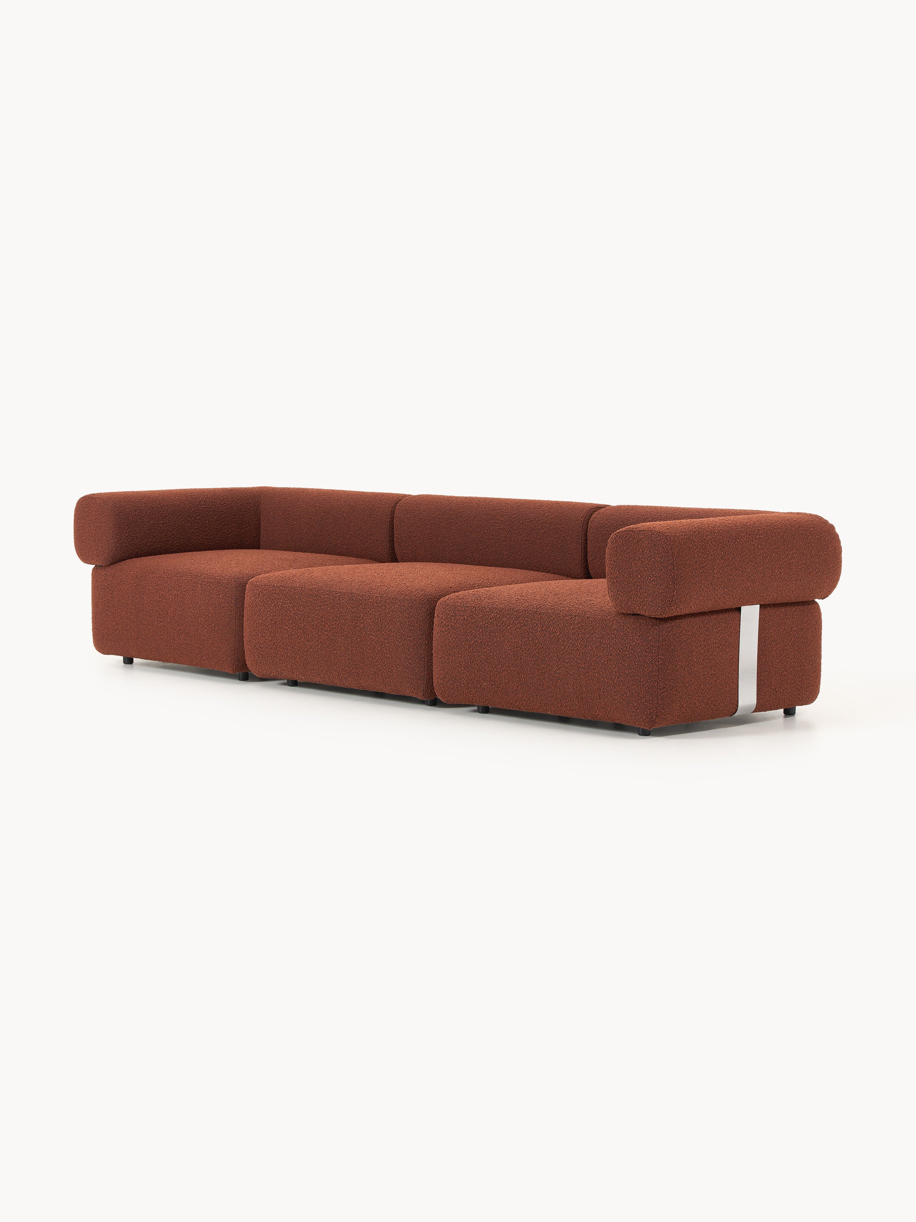 Modulares Bouclé-Sofa Anton (4-Sitzer)