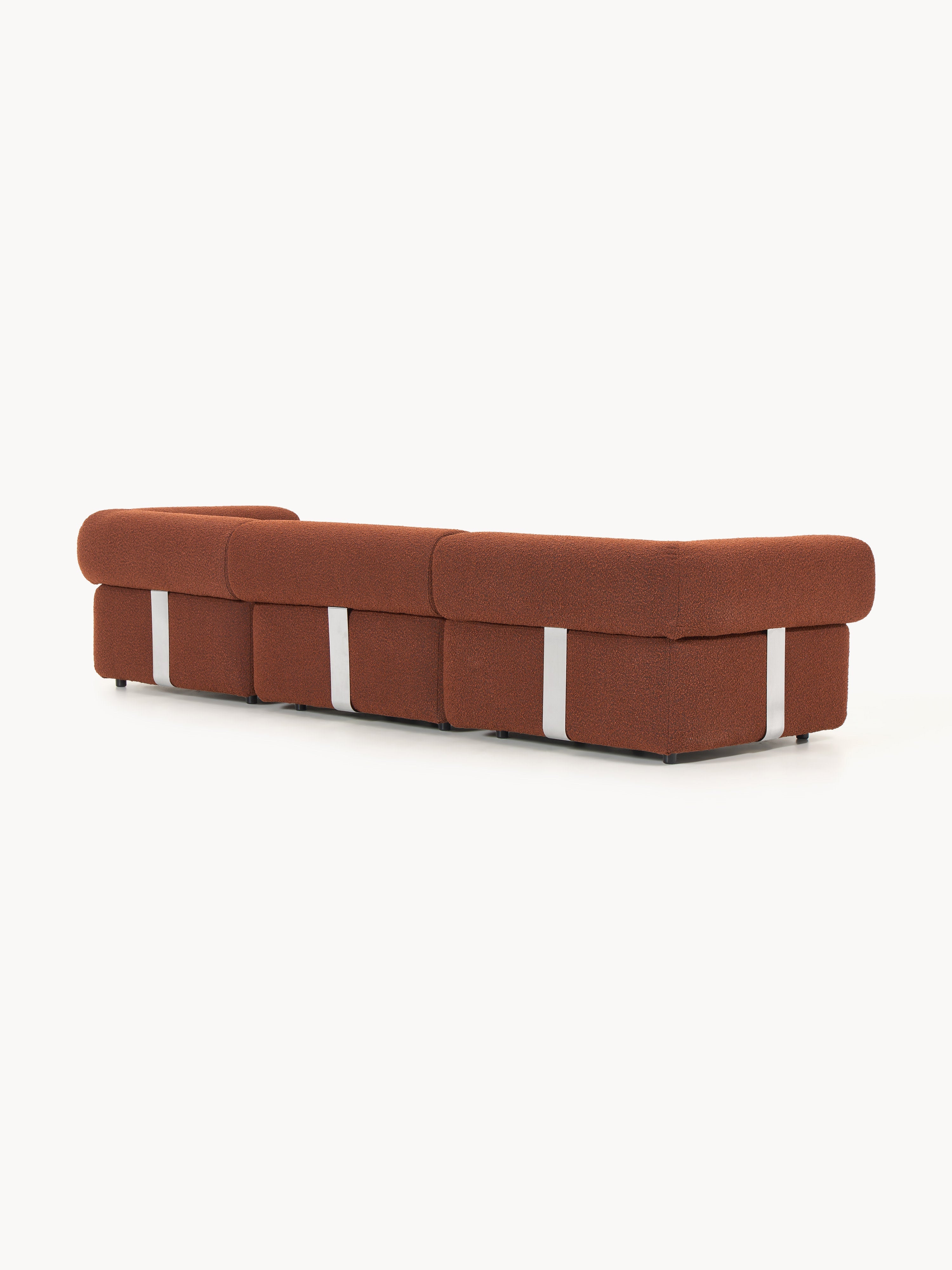 Modulares Bouclé-Sofa Anton (4-Sitzer)