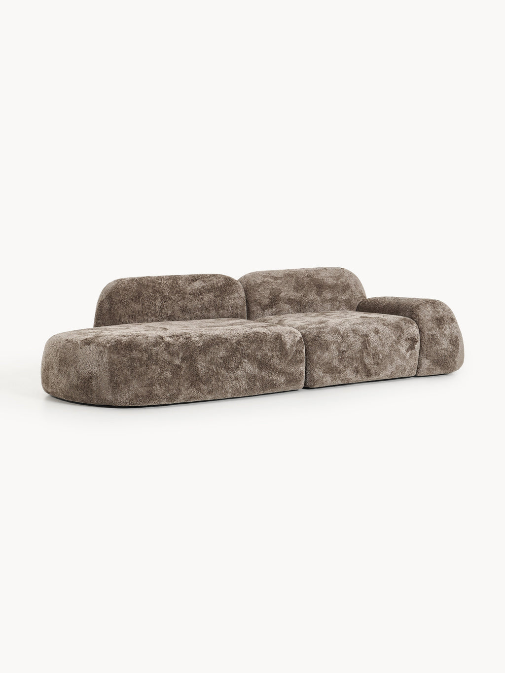 Modulare Teddy-Bouclé-Chaise Wolke (3-Sitzer)
