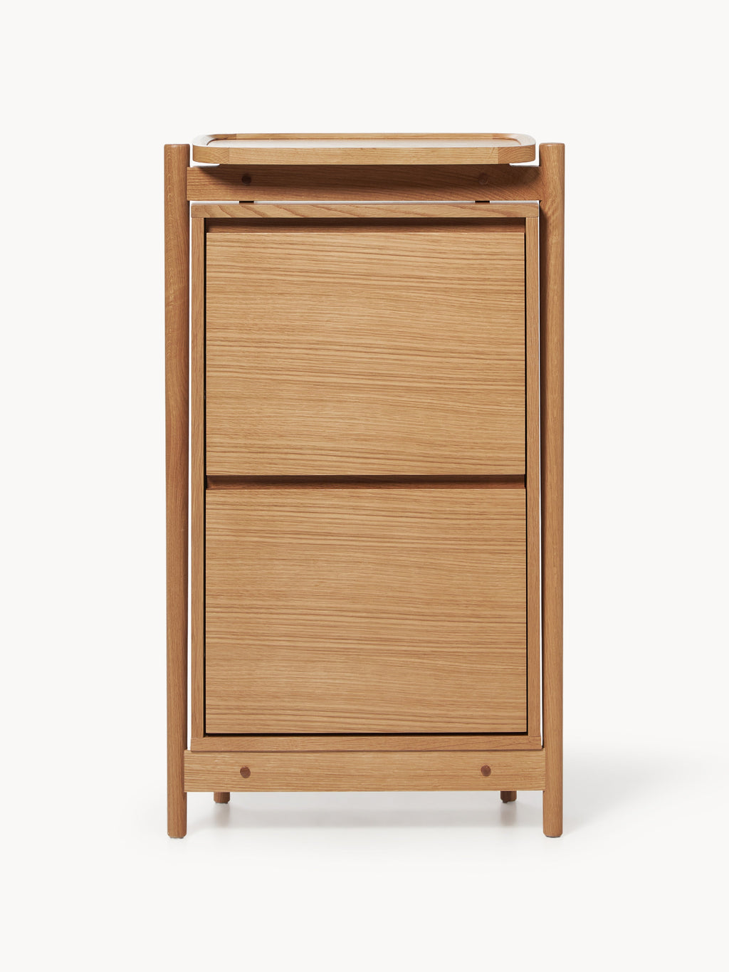 Holz-Schuhschrank Libby mit Klappfächern