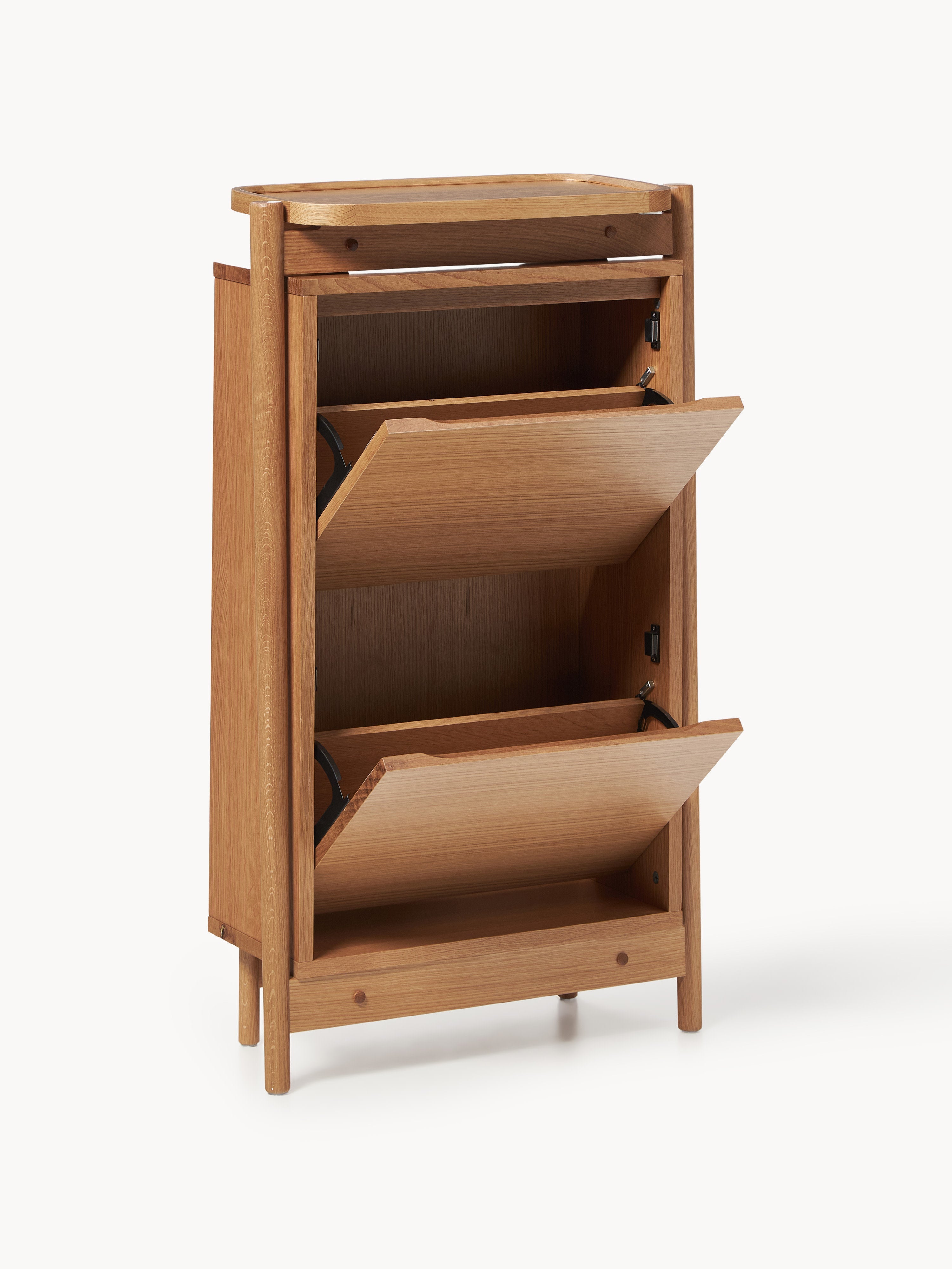 Holz-Schuhschrank Libby mit Klappfächern