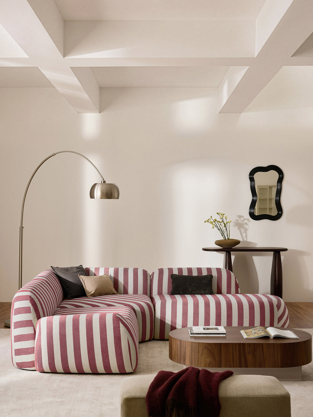 Gestreiftes Chaise-Modul Wolke