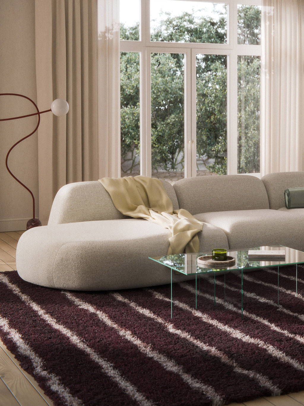 Bouclé-Chaise-Modul Wolke