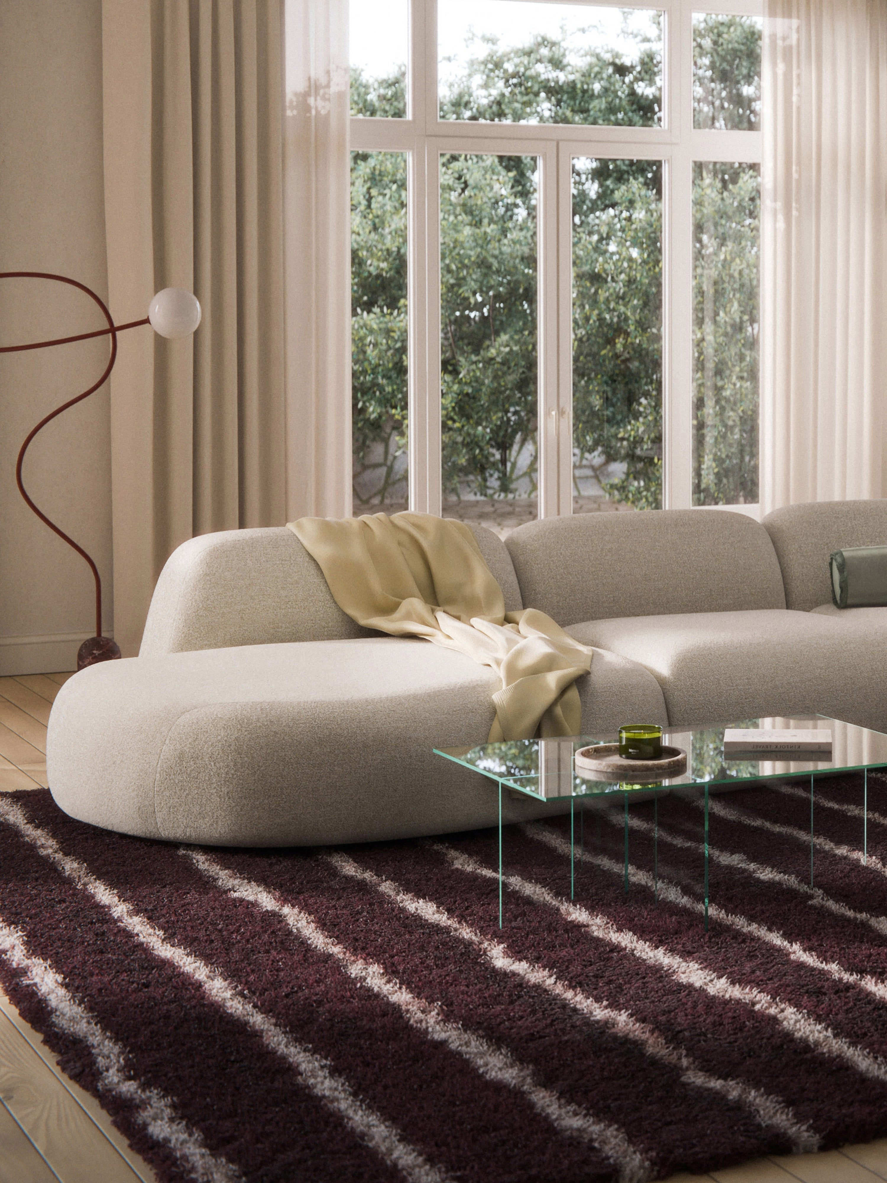 Bouclé-Chaise-Modul Wolke
