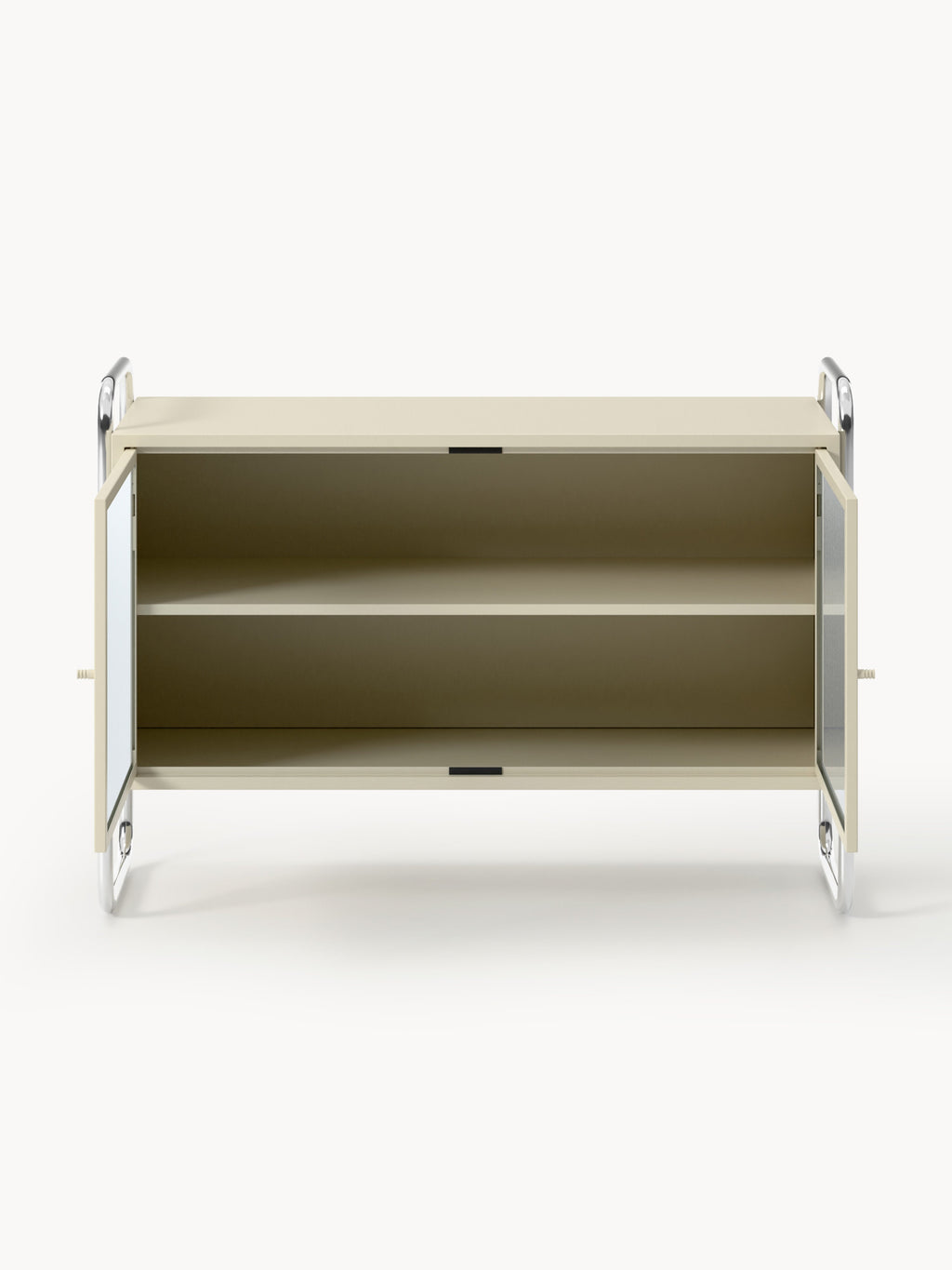 Metall-Sideboard Robyn mit Glas-Front